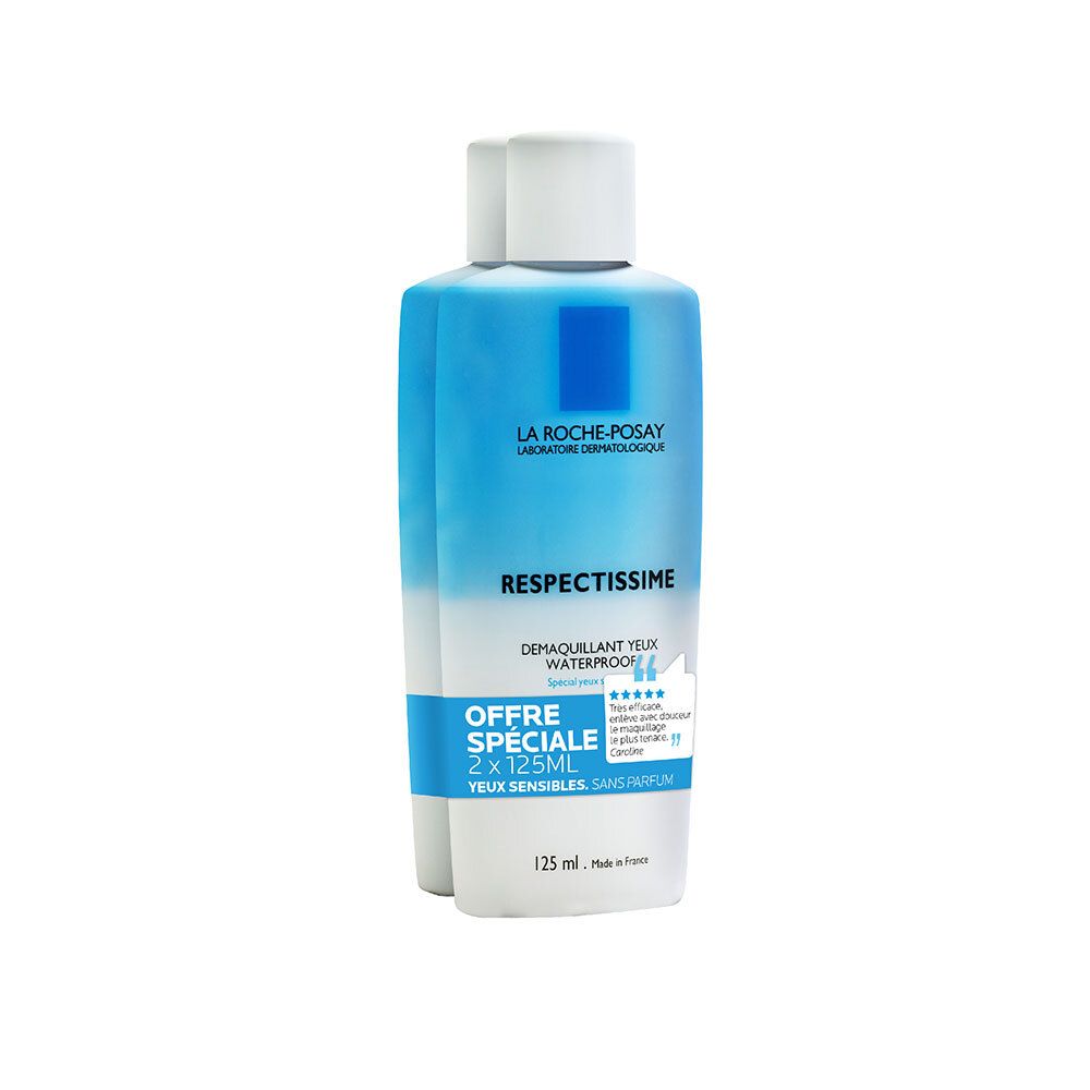 Respectissime Démaquillant Yeux Waterproof Lot de 2 x 125 ml