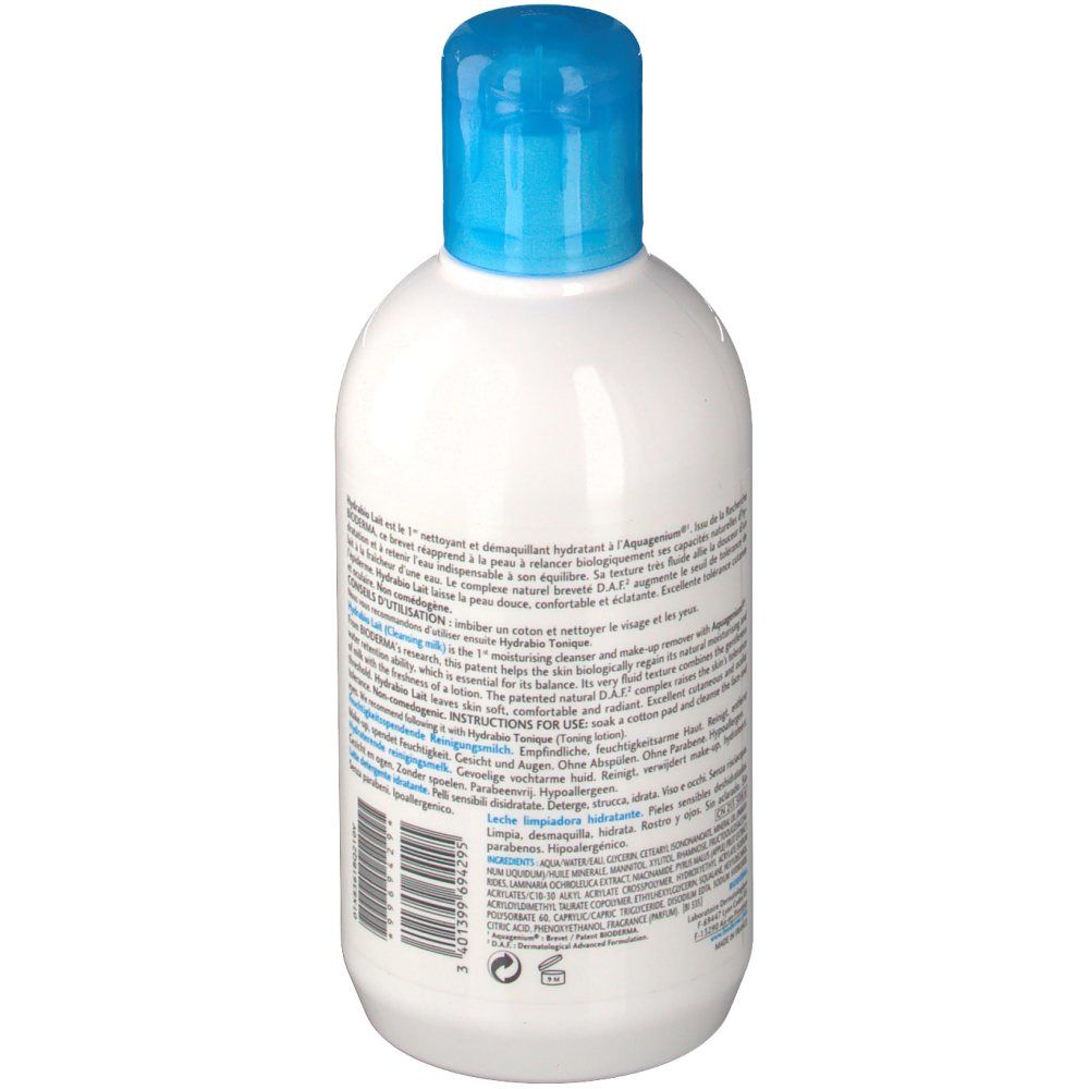 Bioderma Hydrabio lait nettoyant hydratant