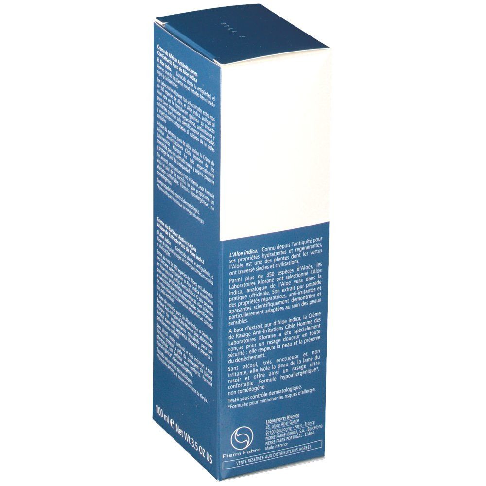 Klorane Cible Homme crème à raser sans blaireau