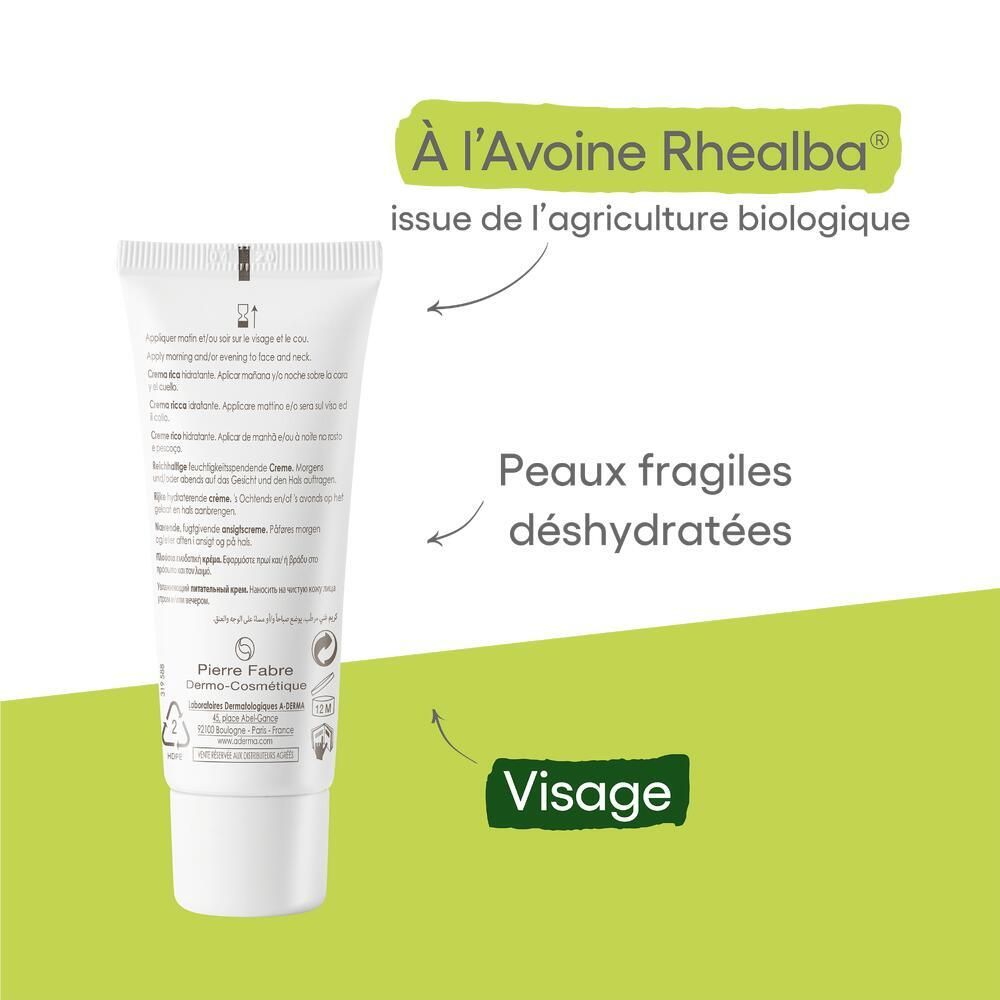 A-Derma Hydralba crème hydratante riche