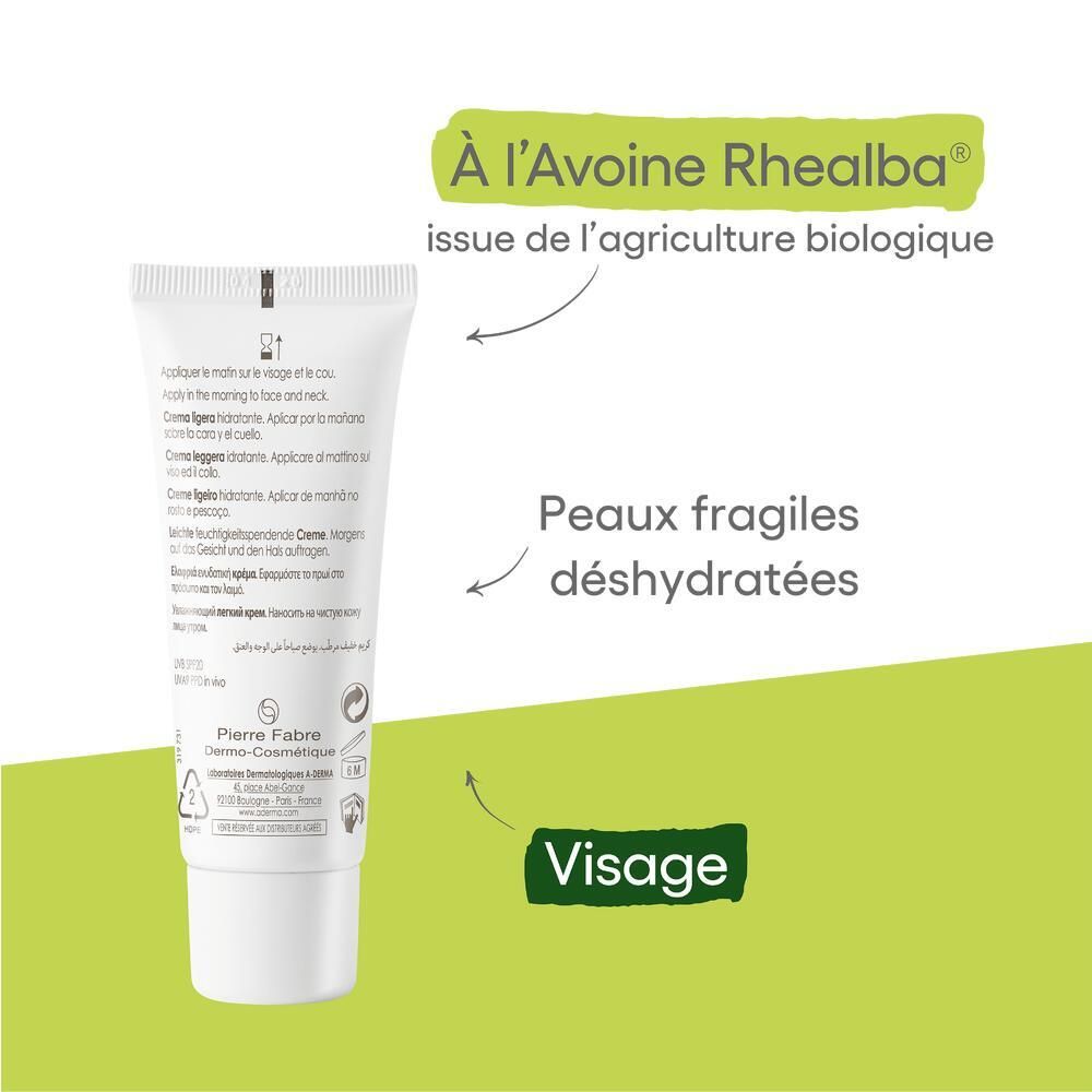 A-Derma Hydralba UV crème hydratante légère SPF 20
