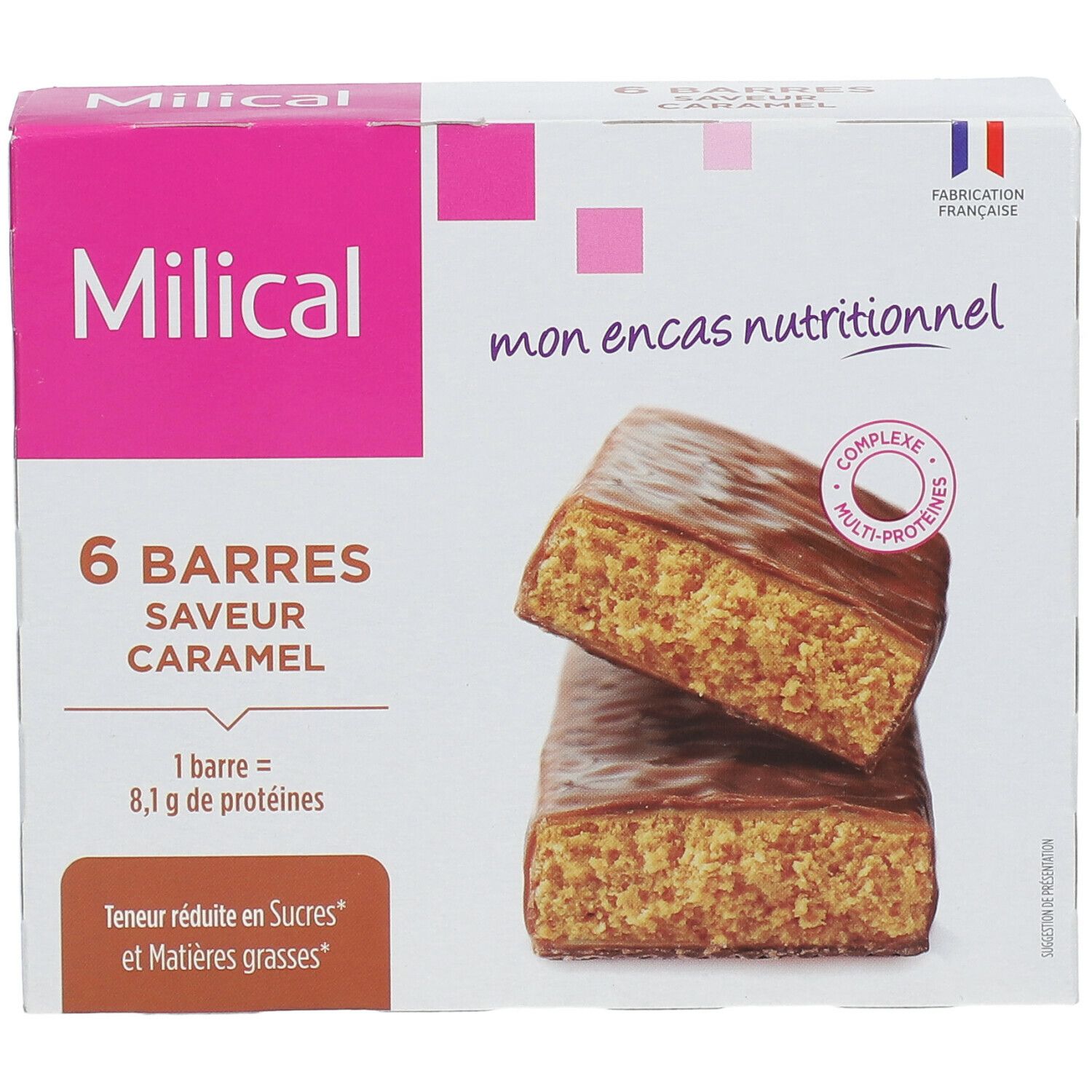 Milical Hyperproteiné Barres Caramel
