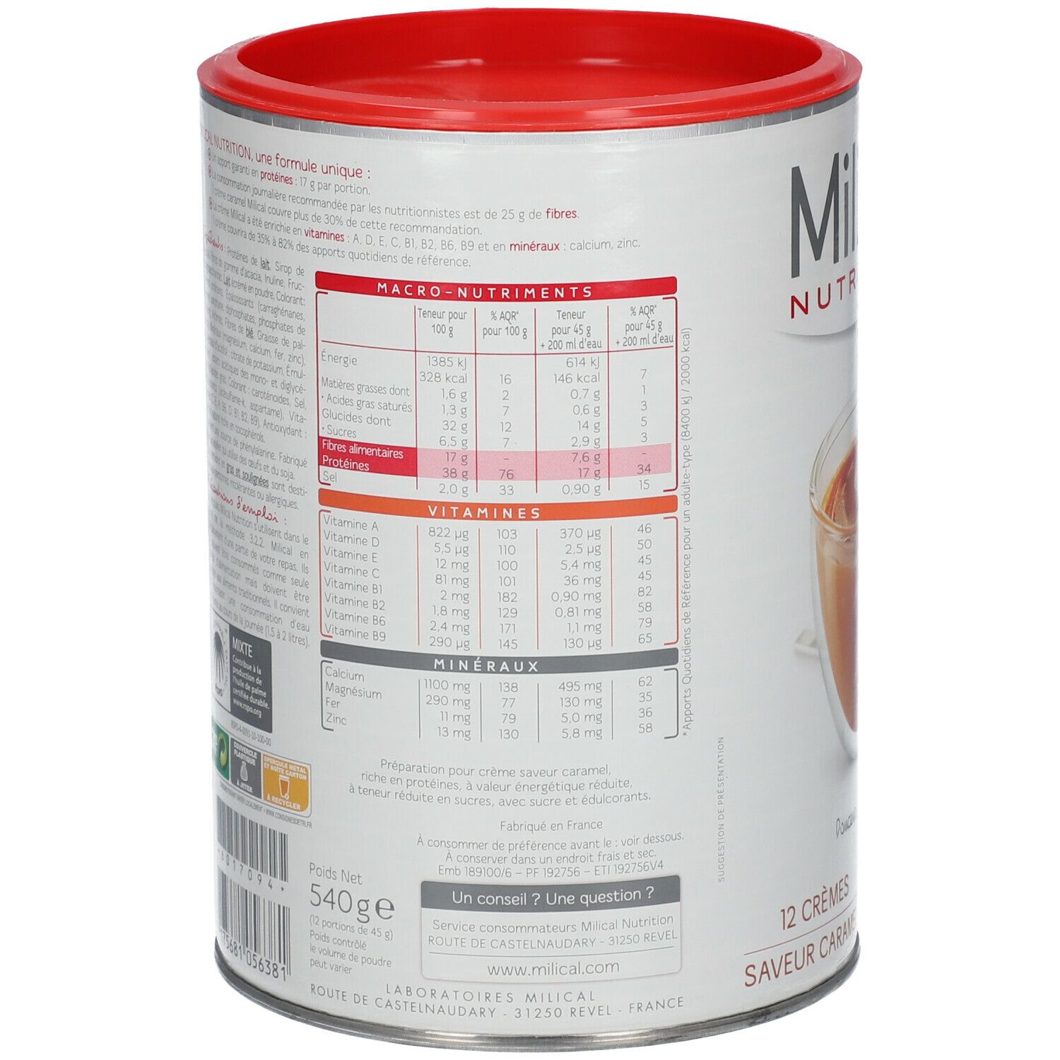 Milical Nutrition Crème hyperprotéinée Douceur Caramel