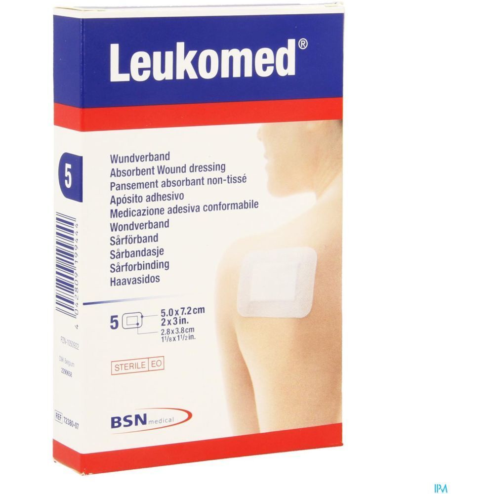 Leukomed® Pansement absorbant non-tissé stérile 5 cm x 7,2 cm