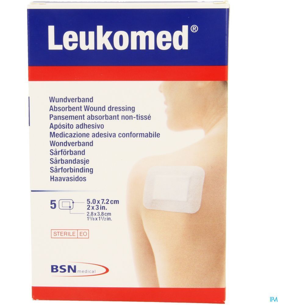 Leukomed® Pansement absorbant non-tissé stérile 5 cm x 7,2 cm