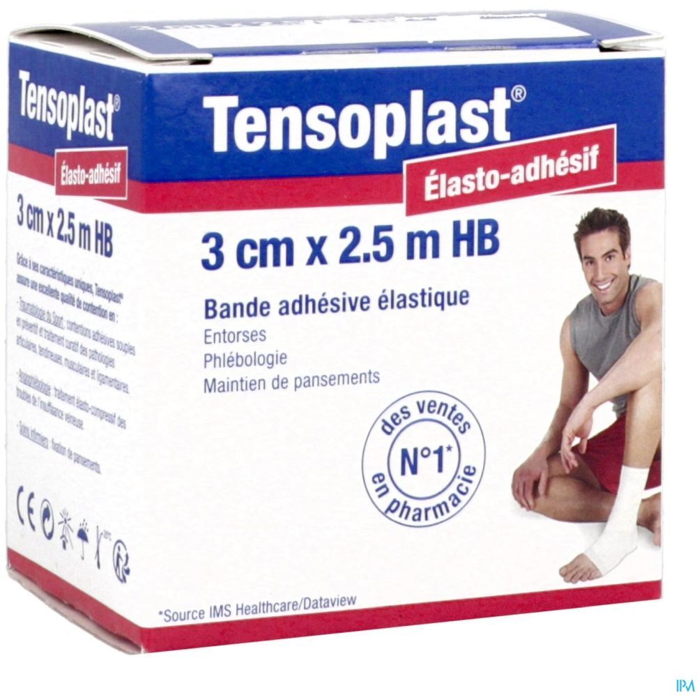 BSN Tensoplast® HB Bande adhésive élastique 3 cm x 2,5 m