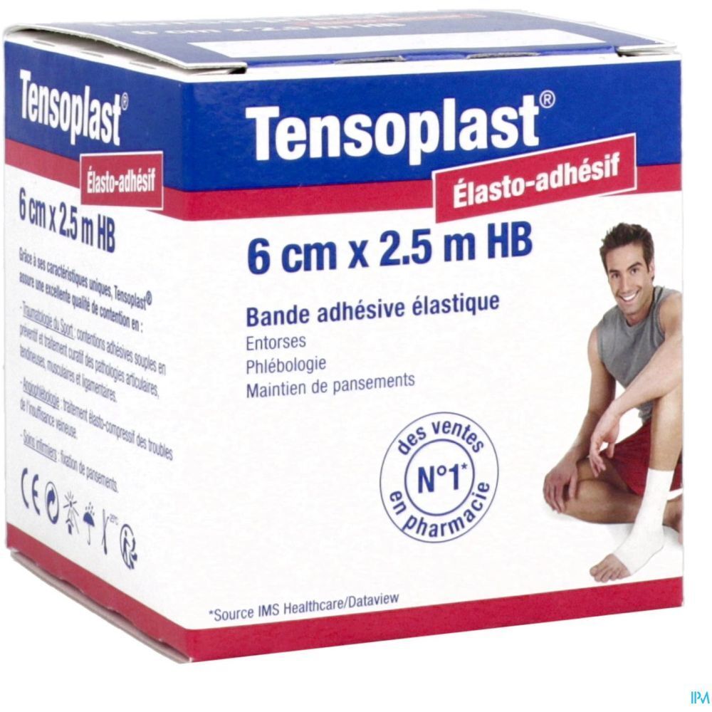 BSN Tensoplast® HB Bande adhésive élastique 6 cm x 2,5 m