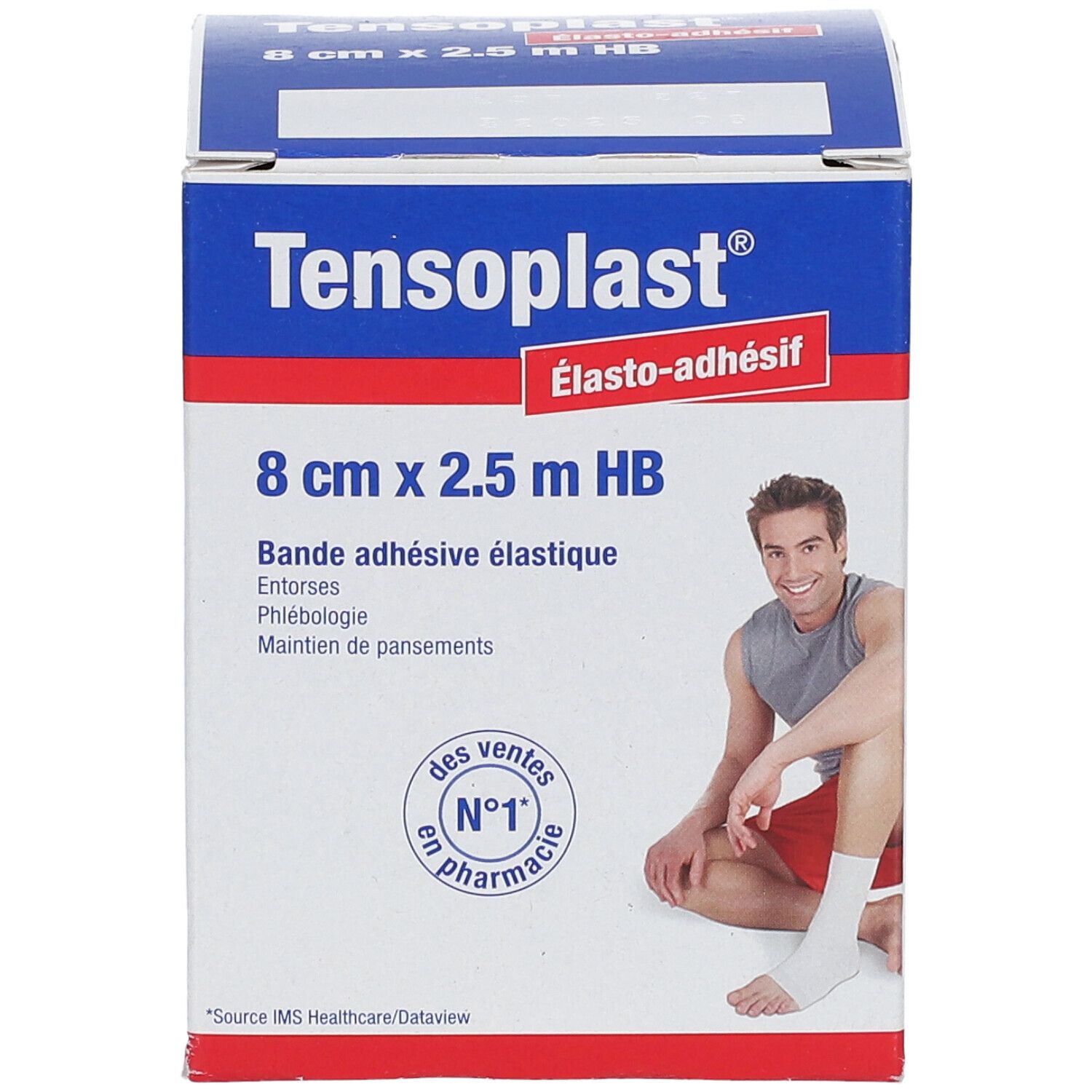 BSN Tensoplast® HB Bande adhésive élastique 8 cm x 2,5 m