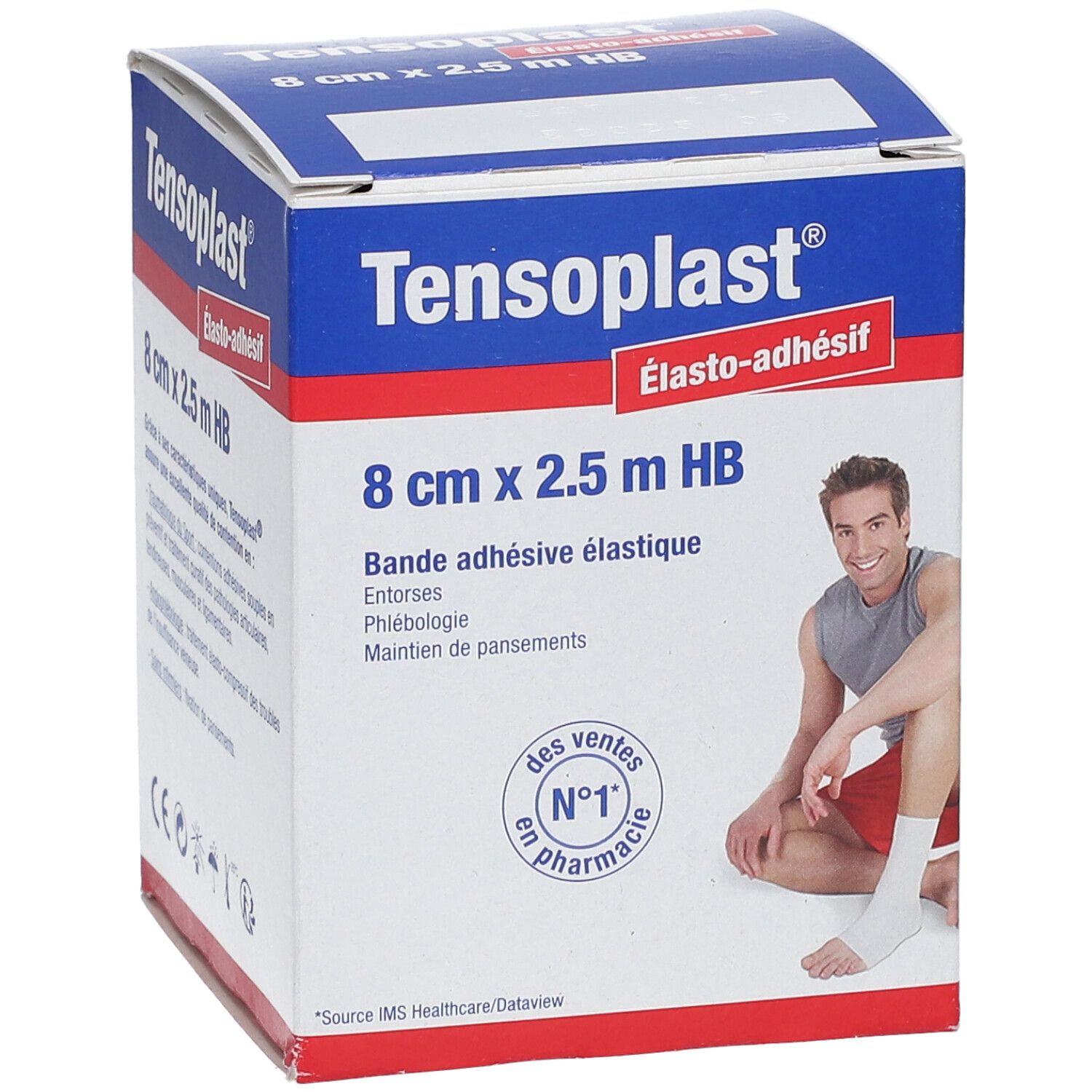 BSN Tensoplast® HB Bande adhésive élastique 8 cm x 2,5 m