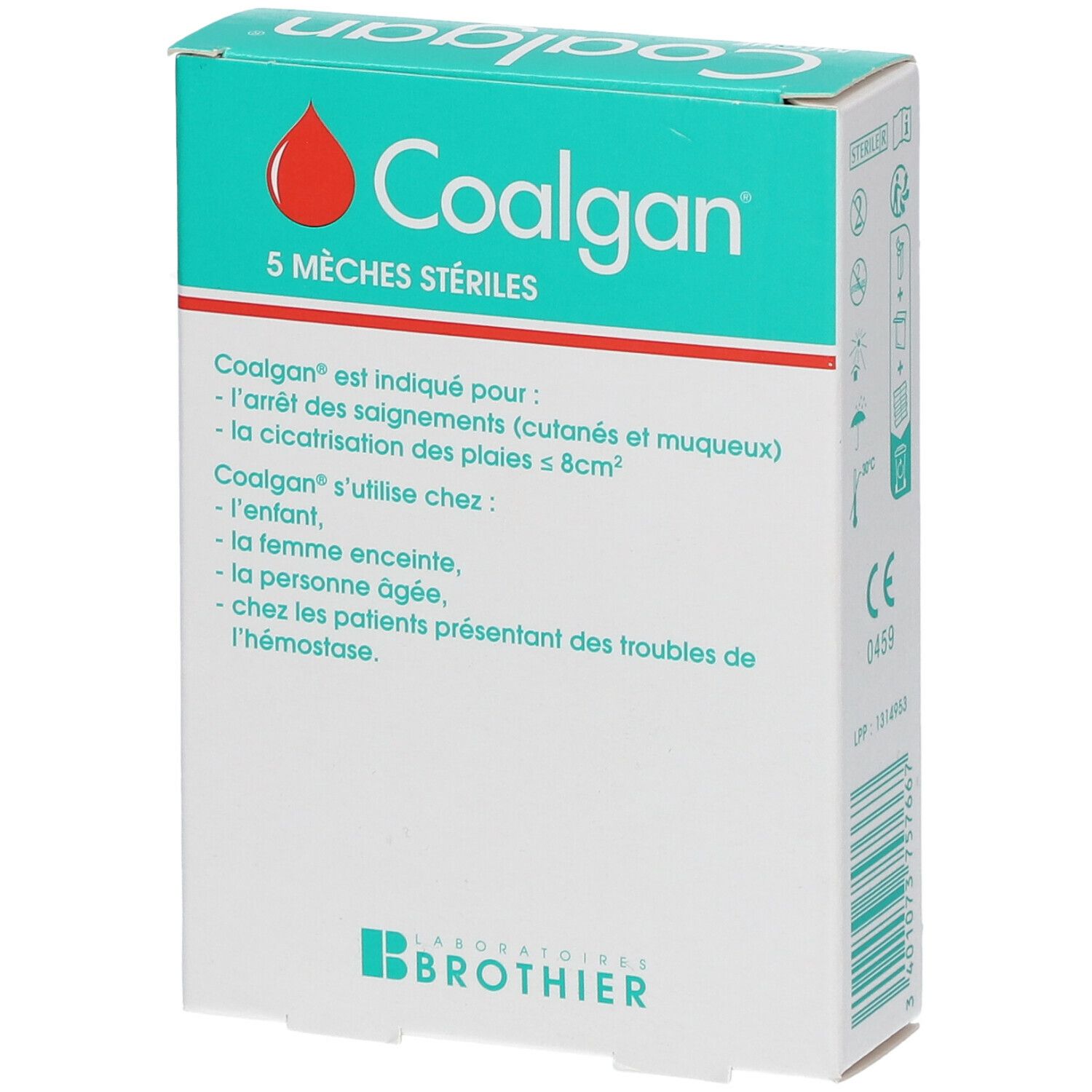 Coalgan Arrête le Saignement - Mèches hémostatiques nasales