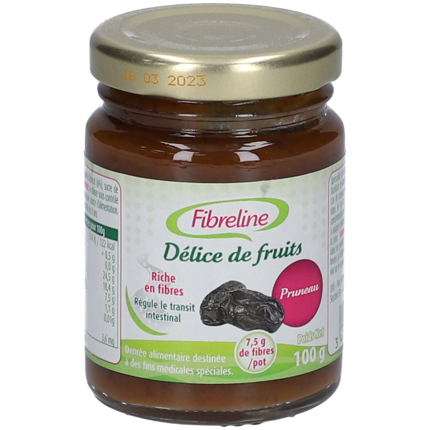 Fibreline purée de fruits aux pruneaux