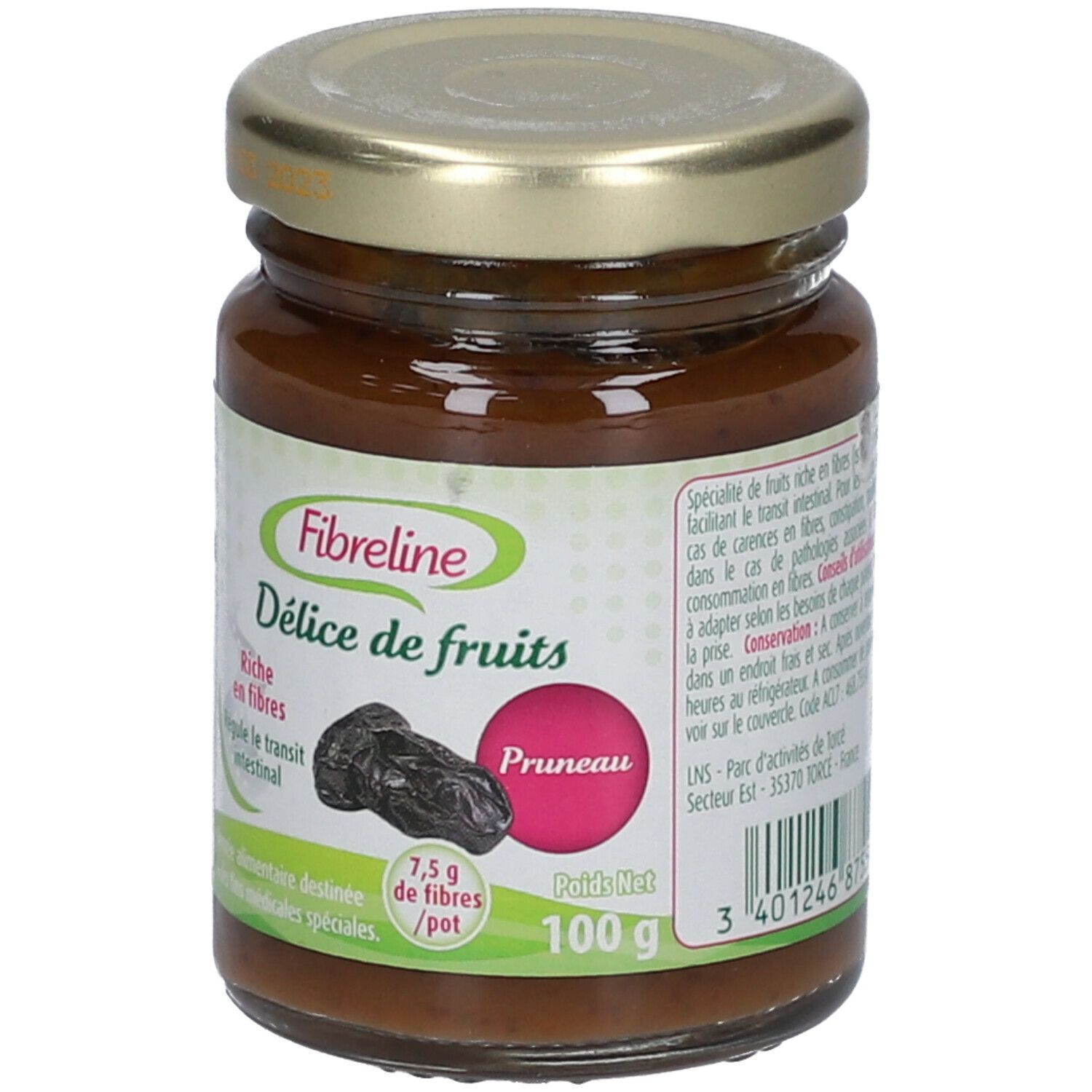 Fibreline purée de fruits aux pruneaux