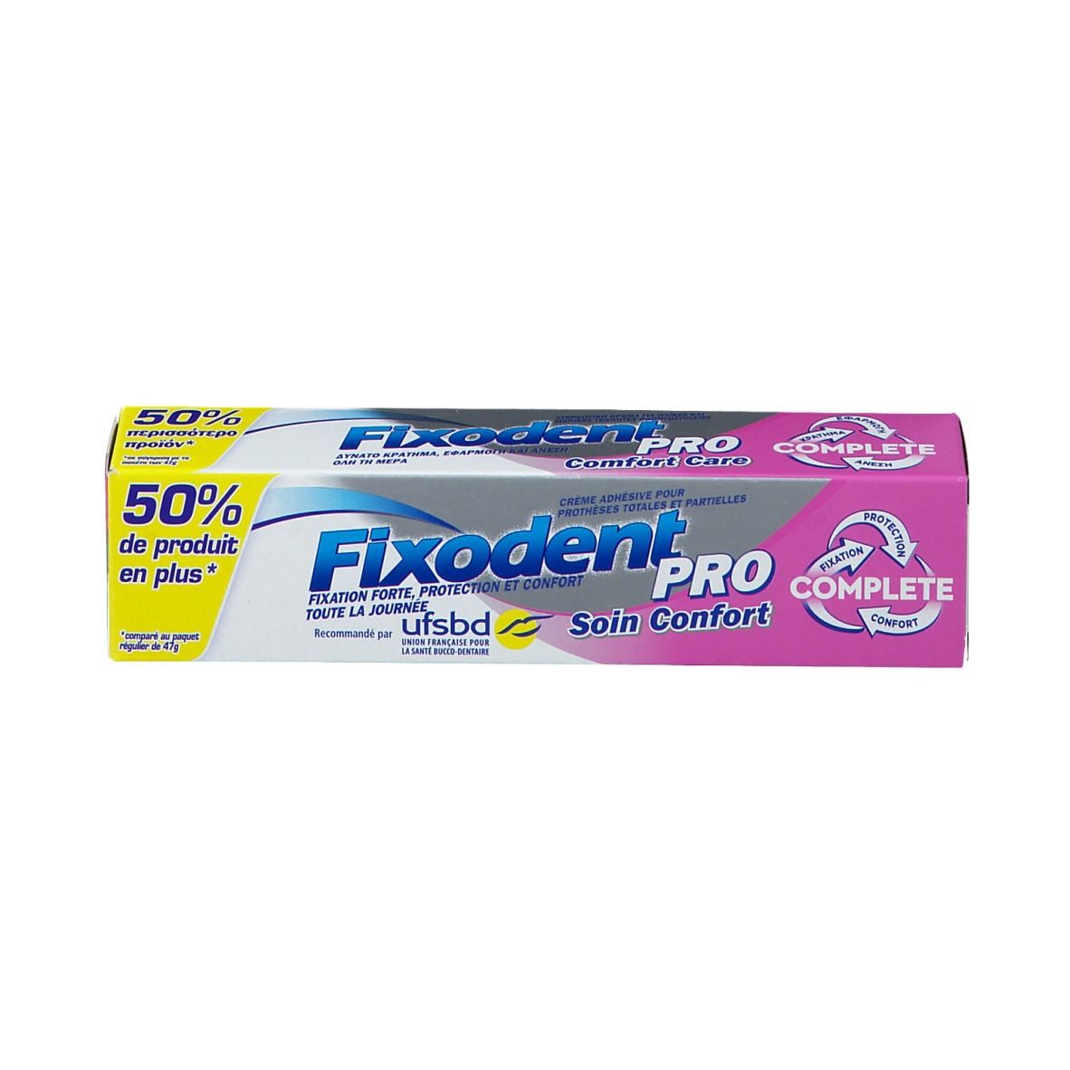 Fixodent Pro Complete Soin Confort Crème Adhésive Pour Prothèses Dentaires