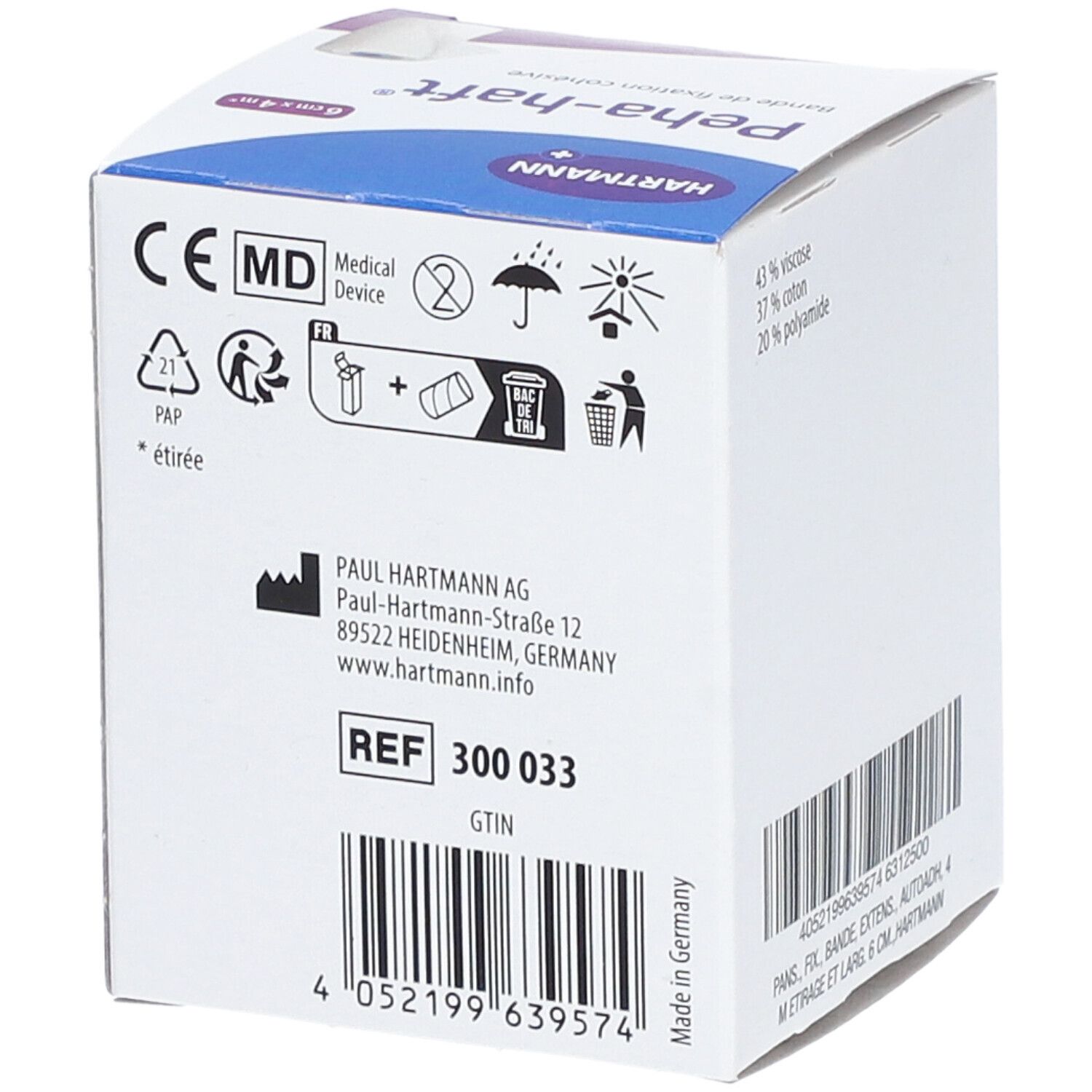 Hartmann Peha-Haft® Bande sans latex 4 m x 6 cm