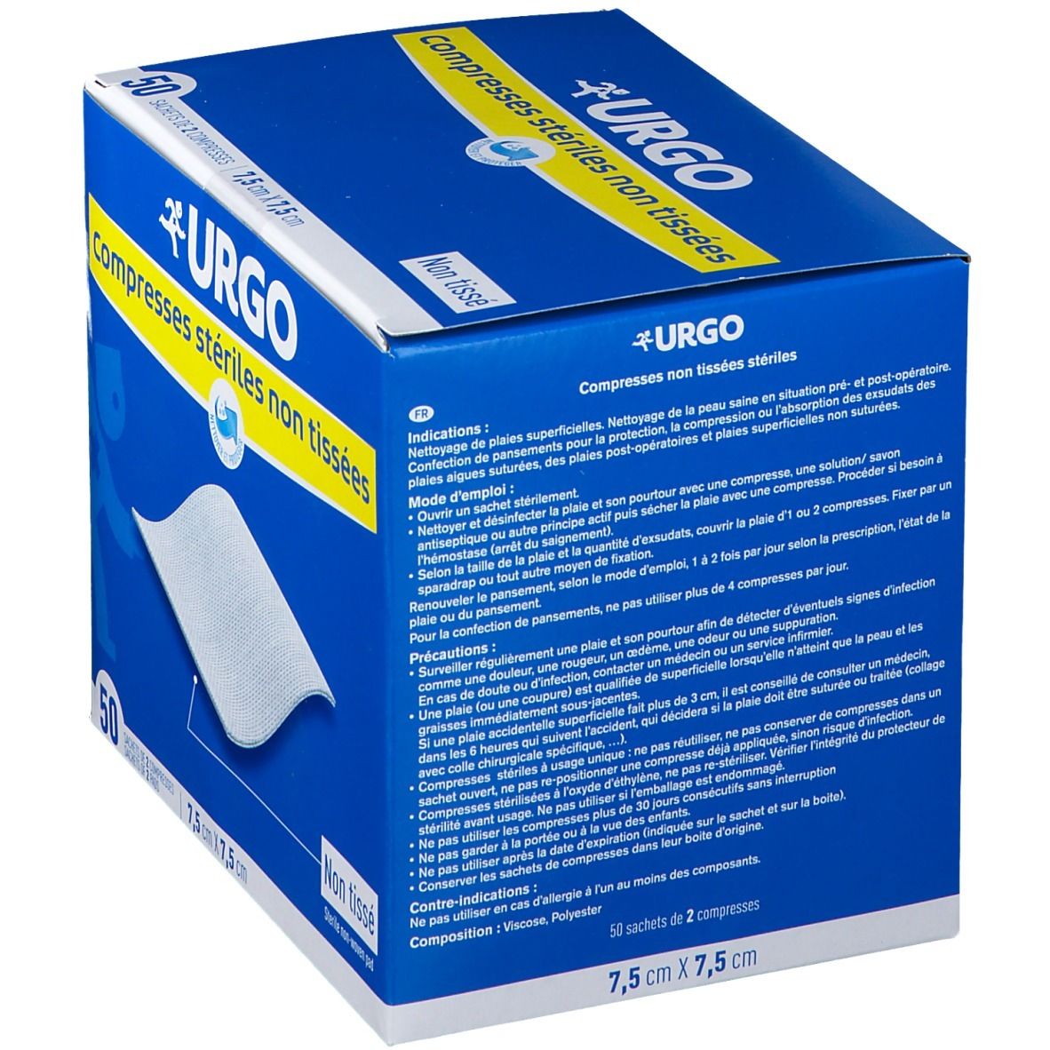 Urgo compresse gaze 10 cm x 10 cm 2x10 pc(s) - Redcare Pharmacie