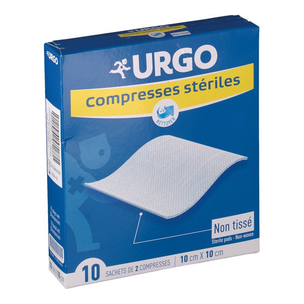 URGO Compresses stériles Non-tissé 10 cm x 10 cm
