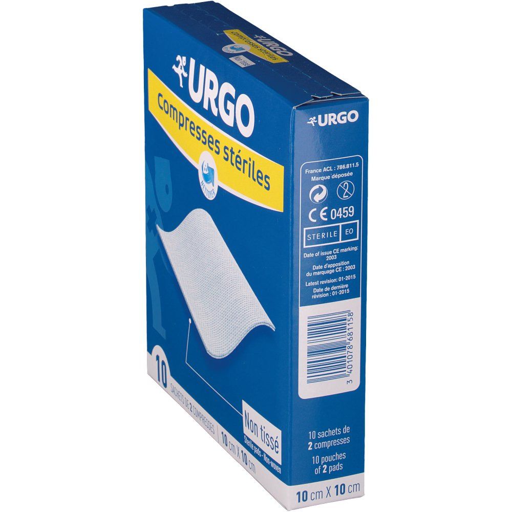 URGO Compresses stériles Non-tissé 10 cm x 10 cm
