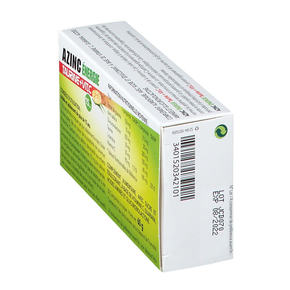 Arkopharma Azinc énergie taurine + vitamine C