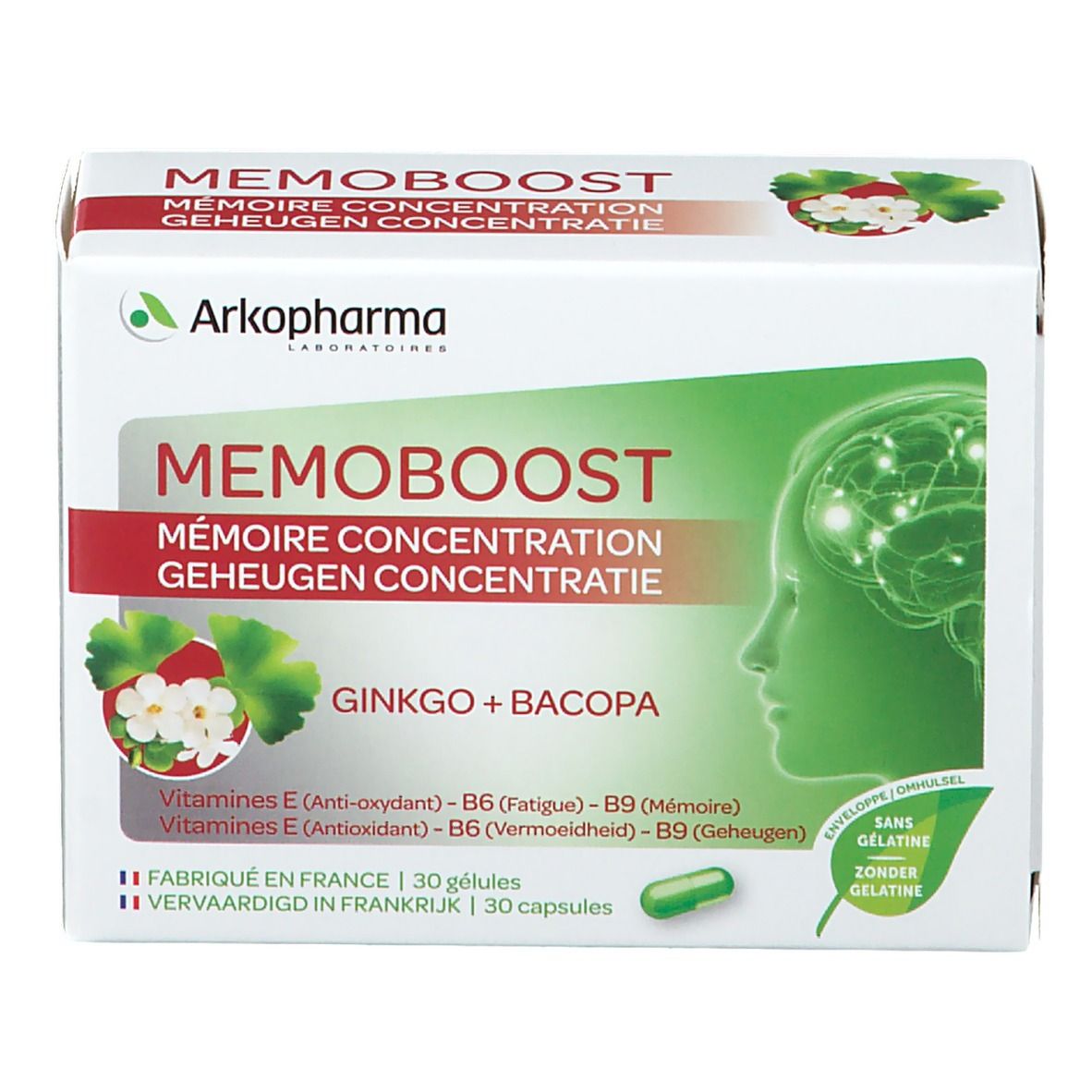 Arkopharma Memoboost ginkgo+ bacopa