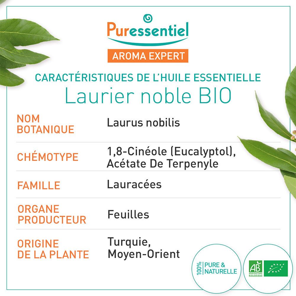 Puressentiel Huile Essentielle BIO Laurier Noble