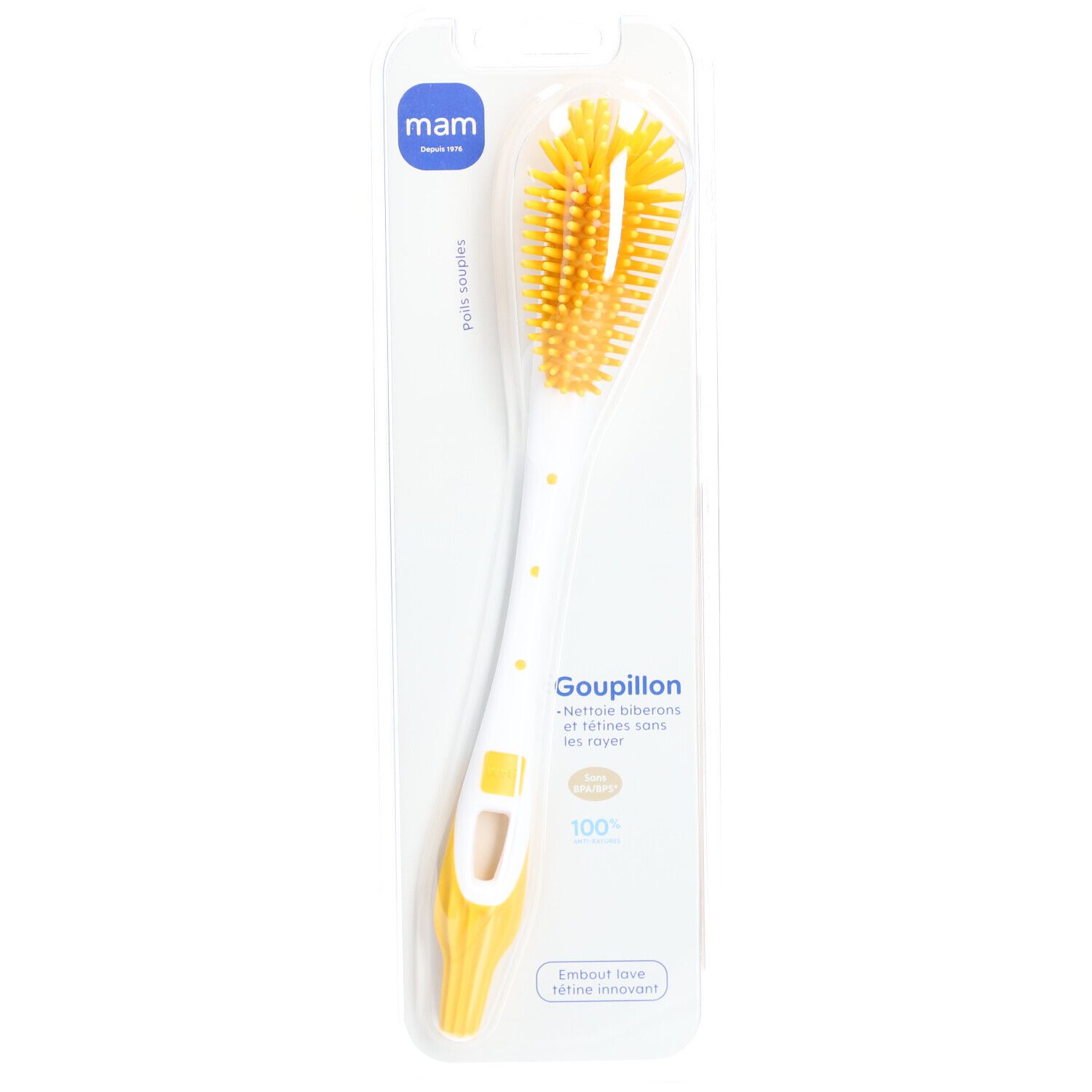 Goupillon Biberon, Brosse Biberon Bébé avec Poils Extra-Souples, Set de 3  pièces Lave Biberon et Tétine Anti Rayures idéal pour biberons Toutes  Marques