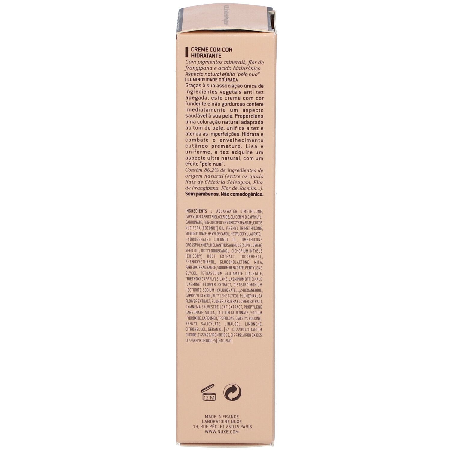 Nuxe Teint Eclat Prodigieux® crème teintée éclat doré 02