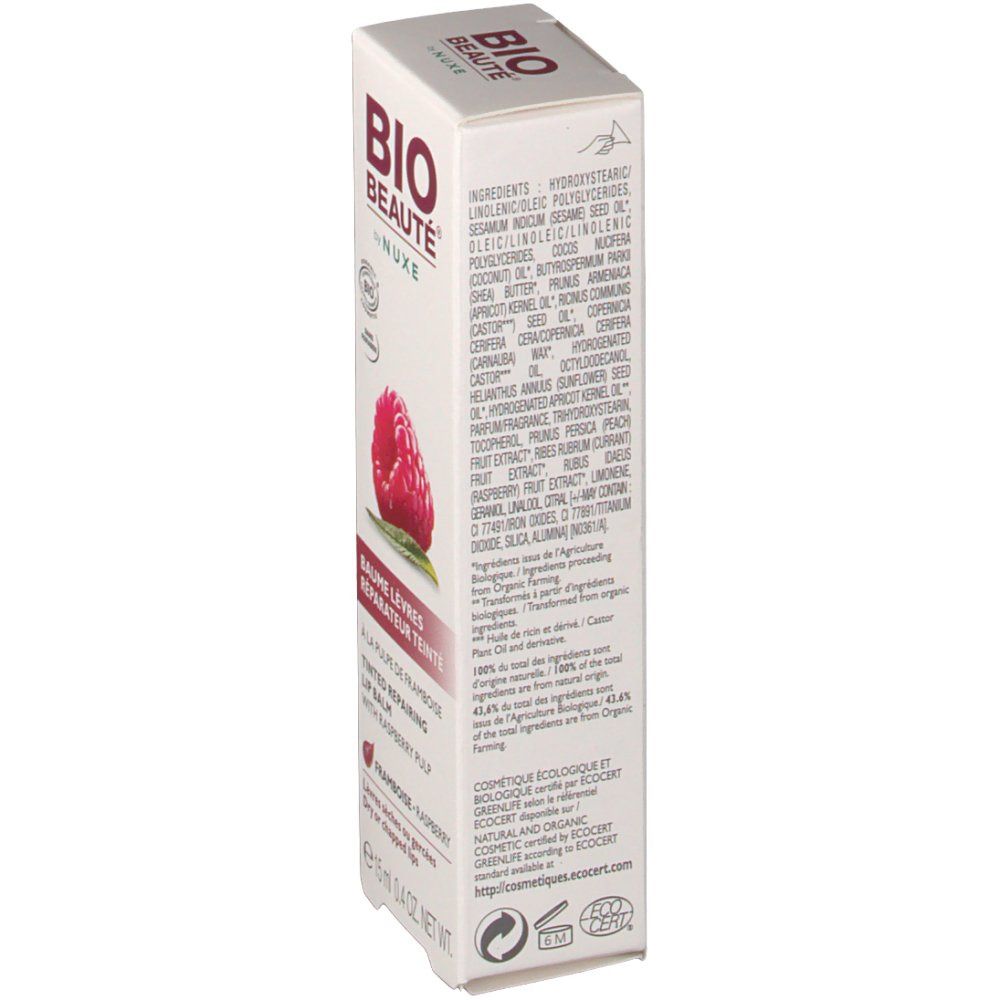 Nuxe Bio-Beauté® baume lèvres beurre framboise