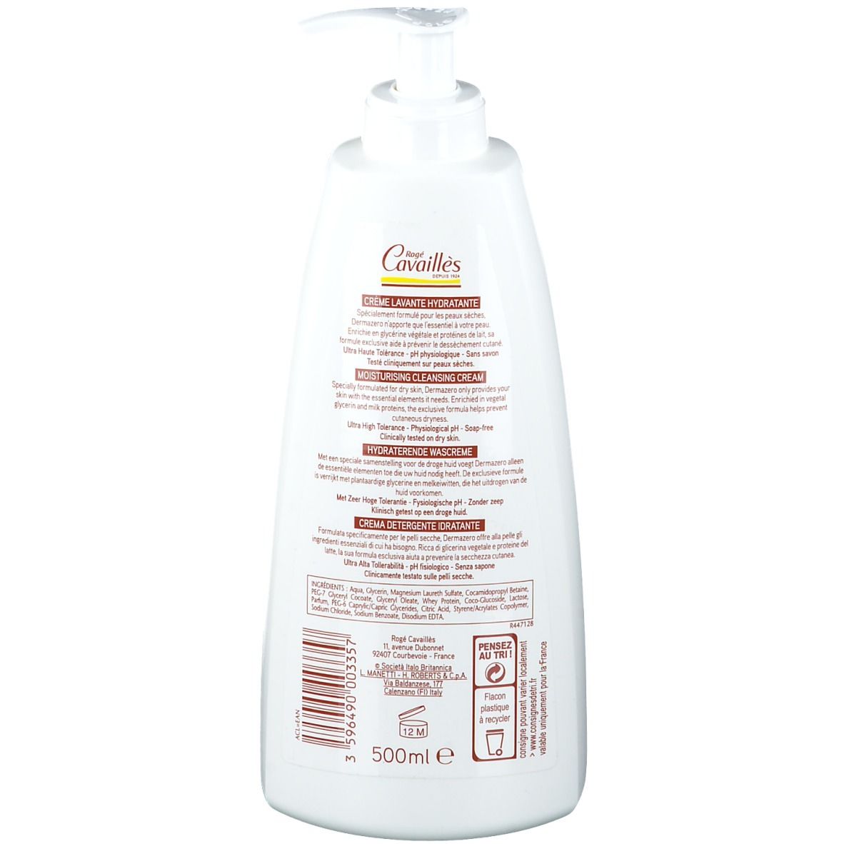 Rogé Cavaillès Dermazero crème lavante hydratante