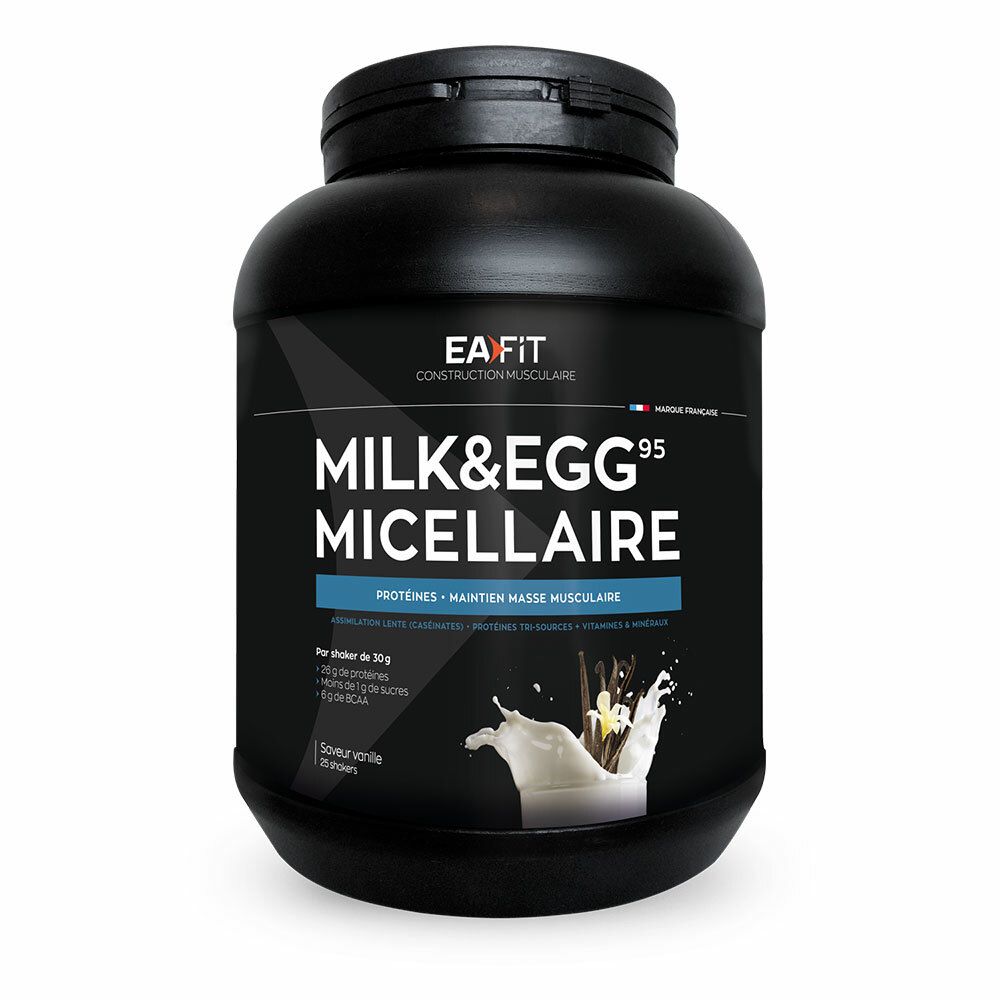 EA Fit Proteines Milk & Eggs 95 micellaire vanille
