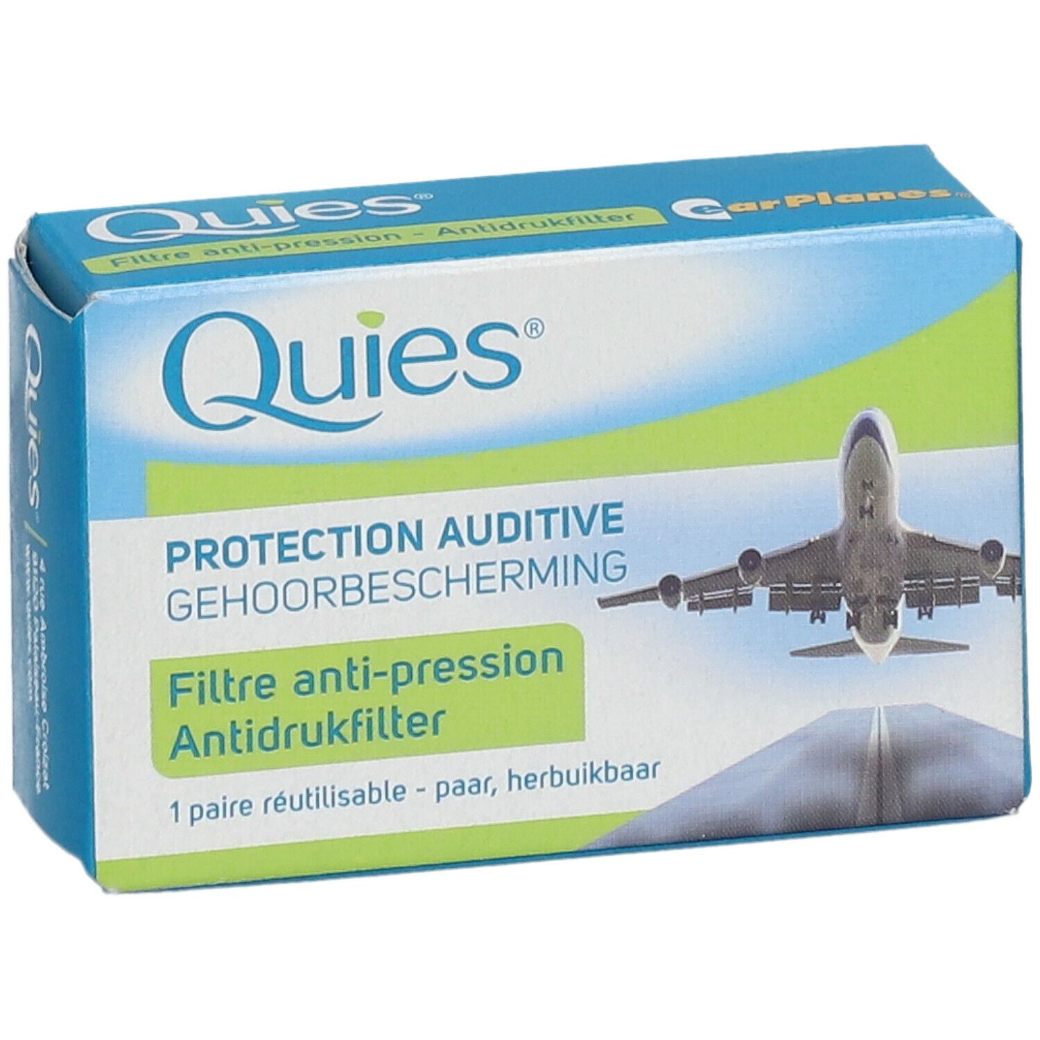Bouchon Oreille Avion Quies Ear Planes avec Filtre Anti Pression