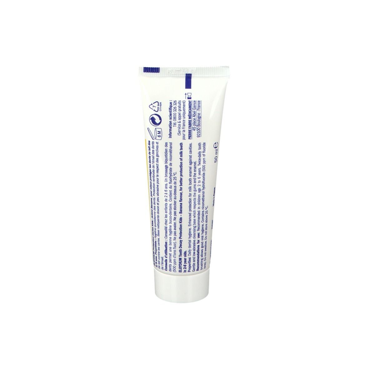 Elgydium Kids gel dentifrice caries banane