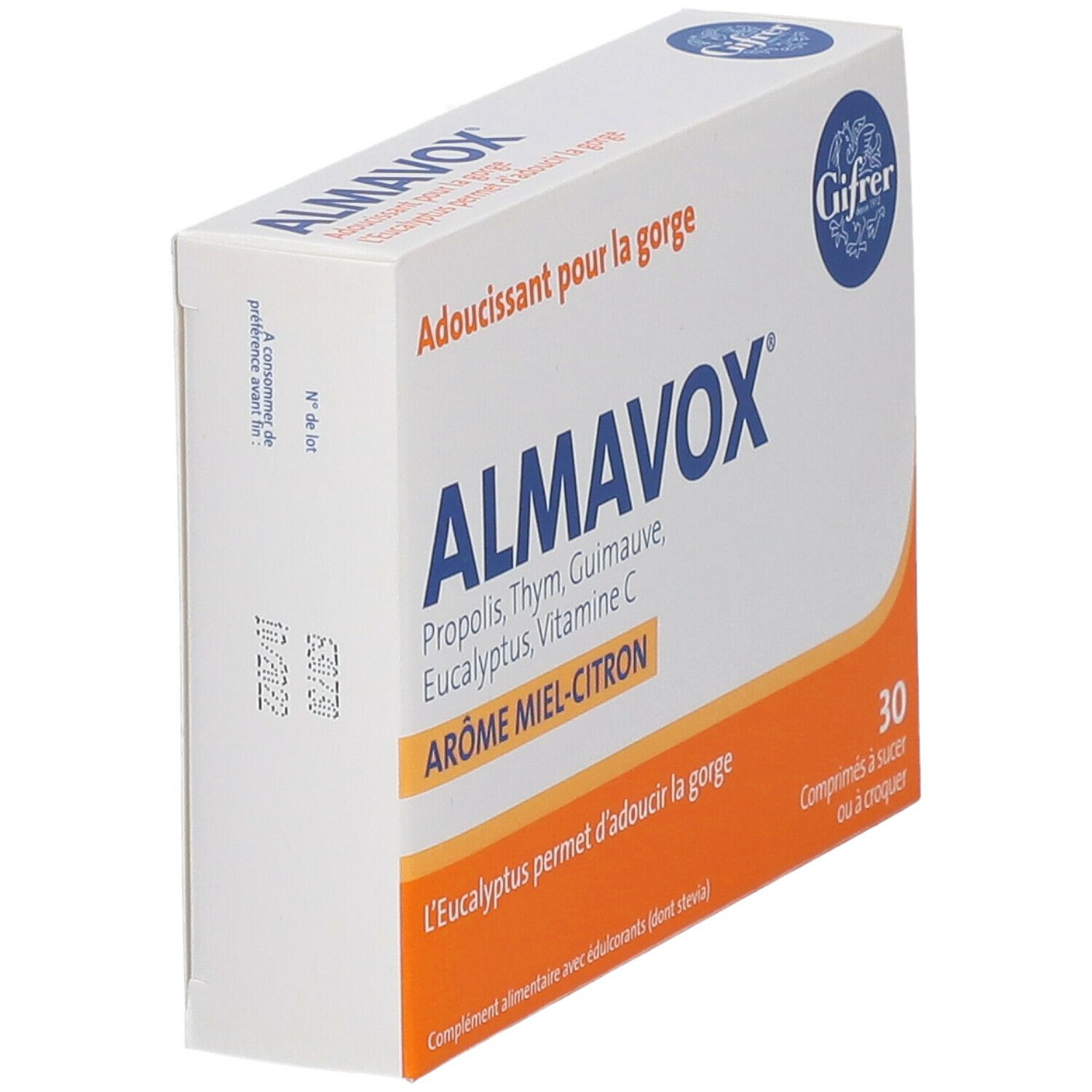 Almavox® adoucissant pour la gorge miel citron