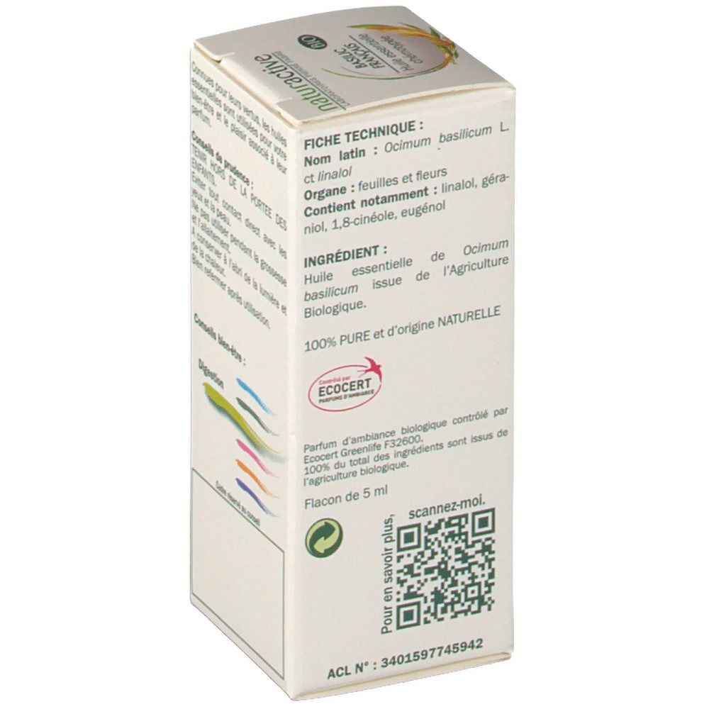 Naturactive Basilic français Huile essentielle bio