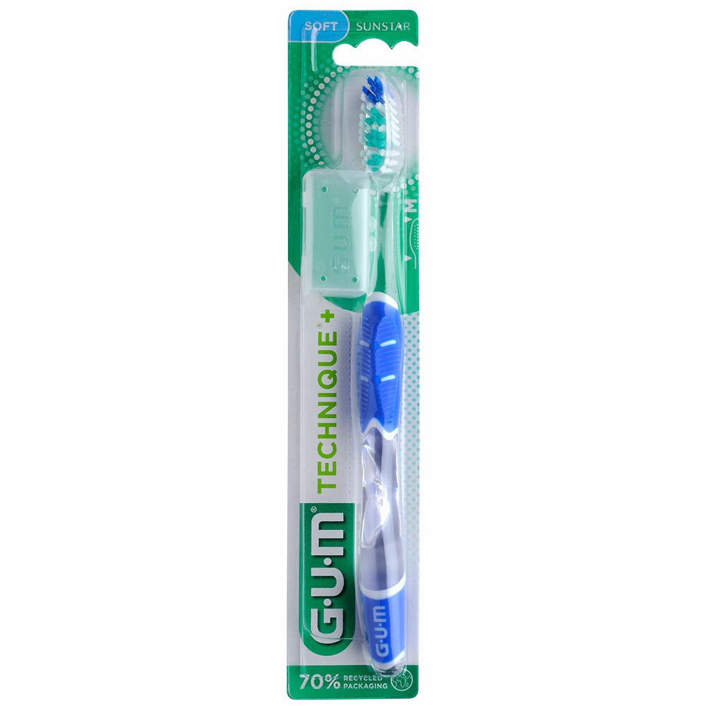 Gum® Technique+ brosse à dents souple compacte adultes