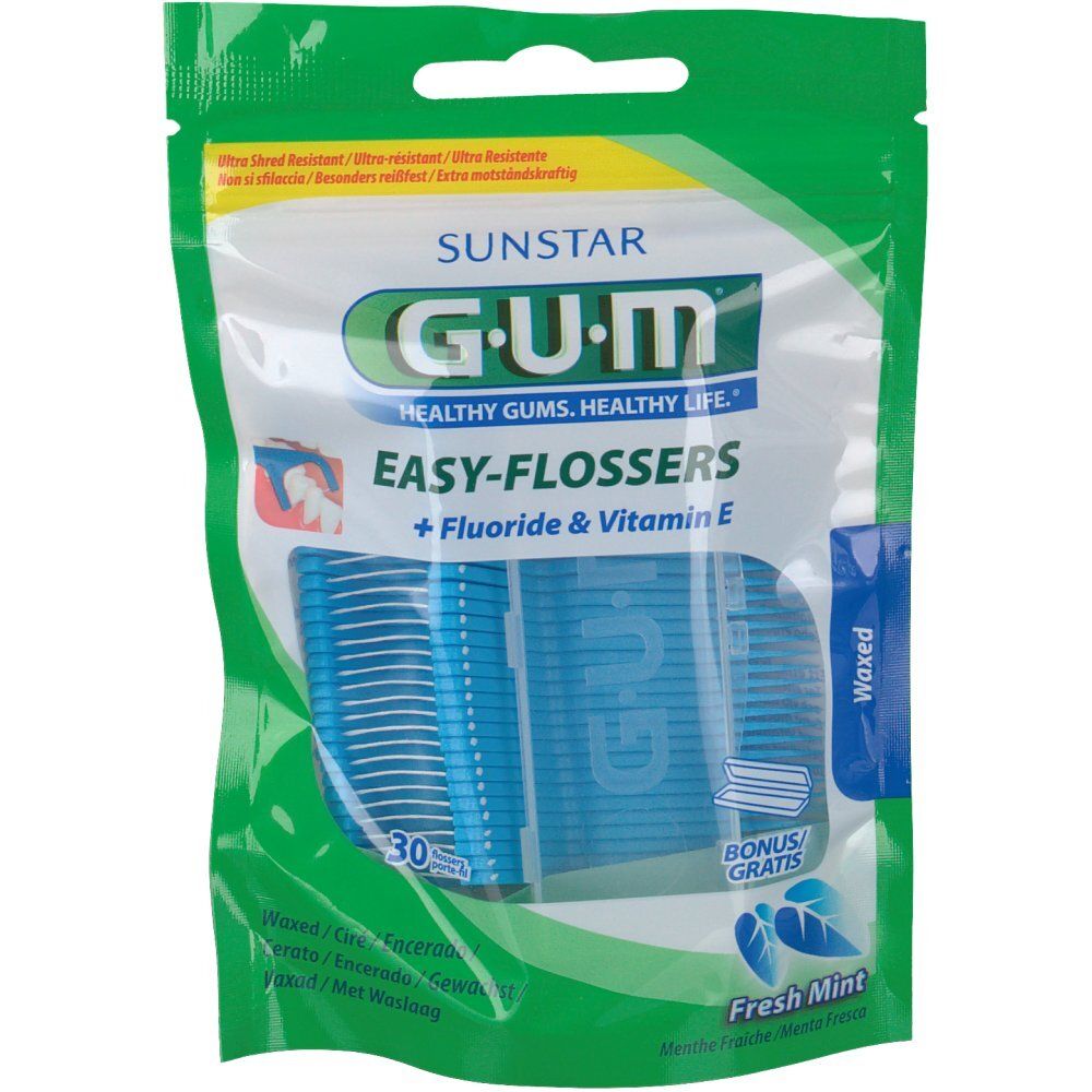 Gum® Easy flossers porte-fil avec fil ciré au menthol