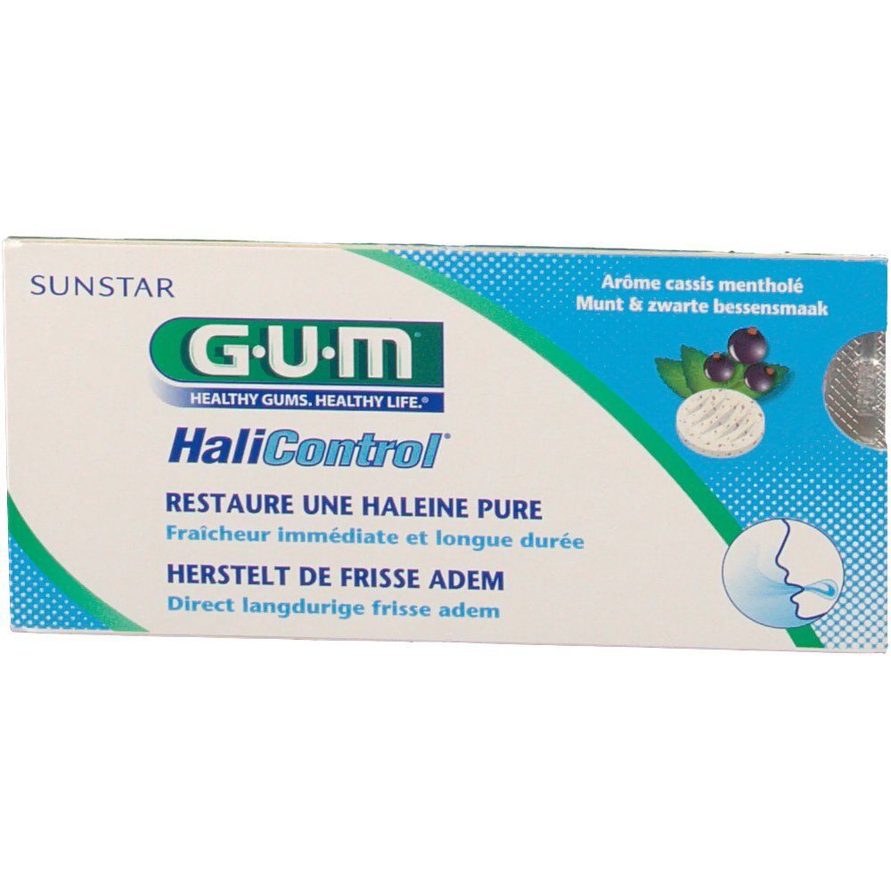 Gum® Halicontrol pastilles menthe cassis sans sucre