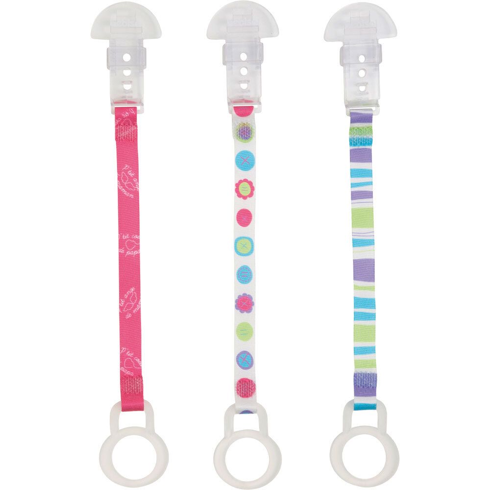 Bébisol attache sucette tissu avec anneau souple (Couleur non sélectionnable)