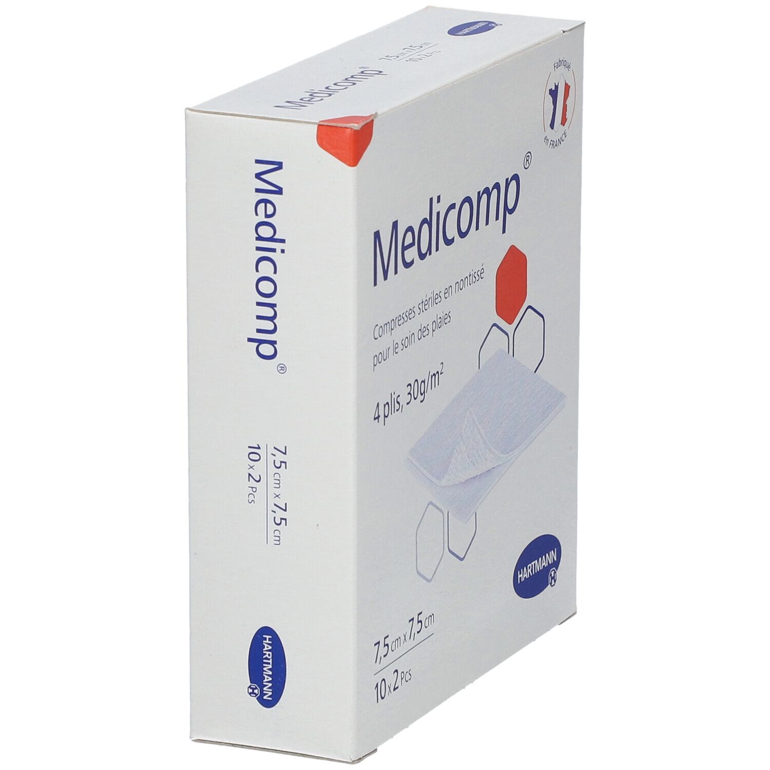 Medicomp® Compresses stériles non tissées  7,5 cm x 7,5 cm