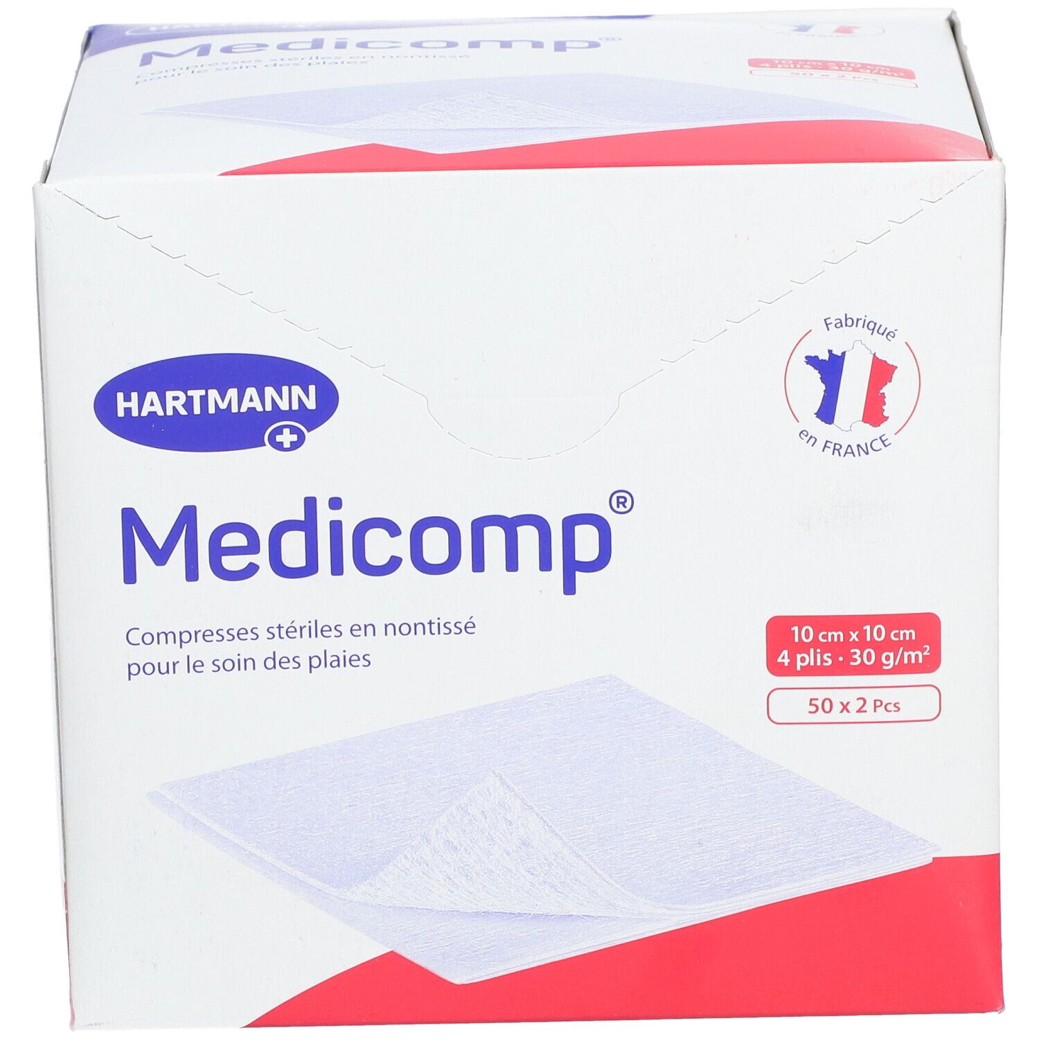 Médicomp® compresse stérile 10 cm x 10 cm