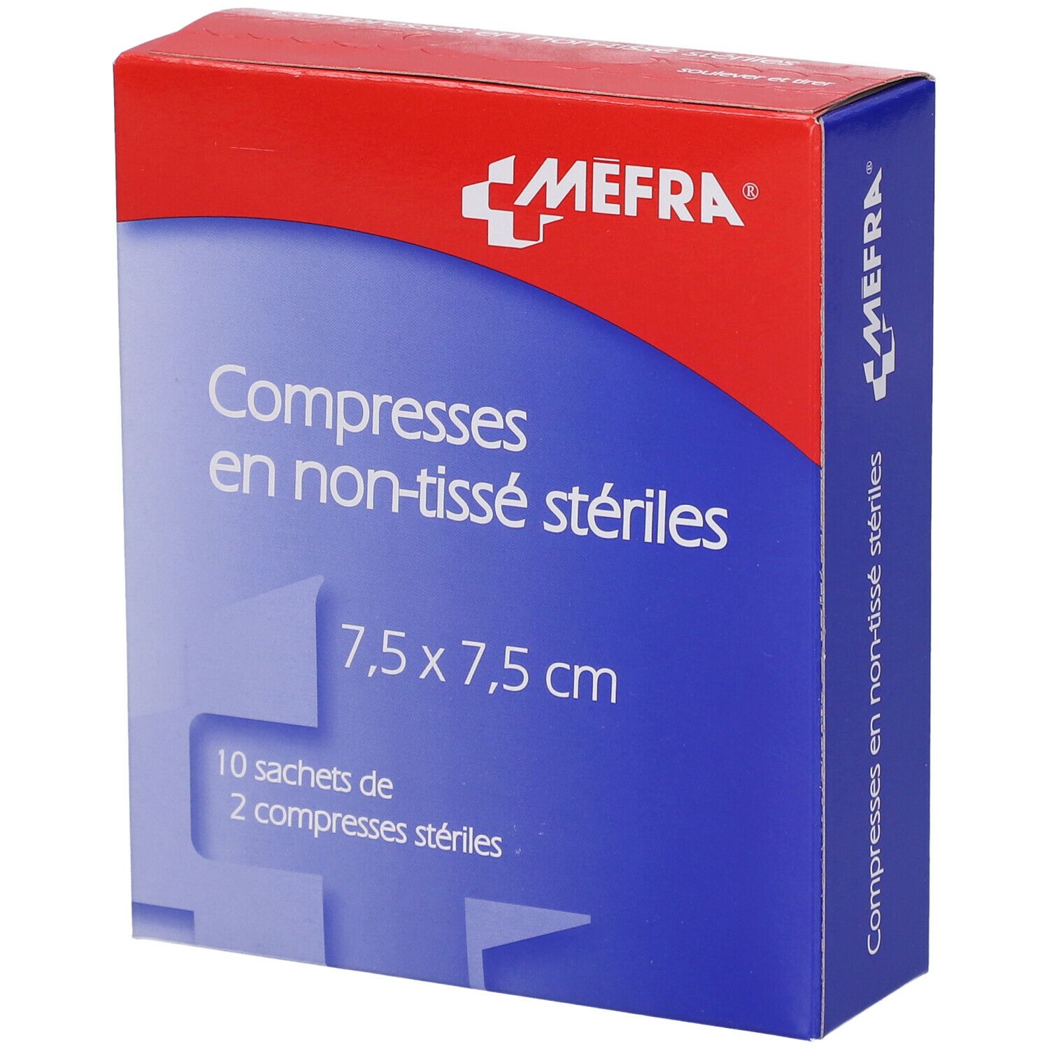 MÉFRA® Compresses en non-tissé stériles 7,5 cm x 7,5 cm