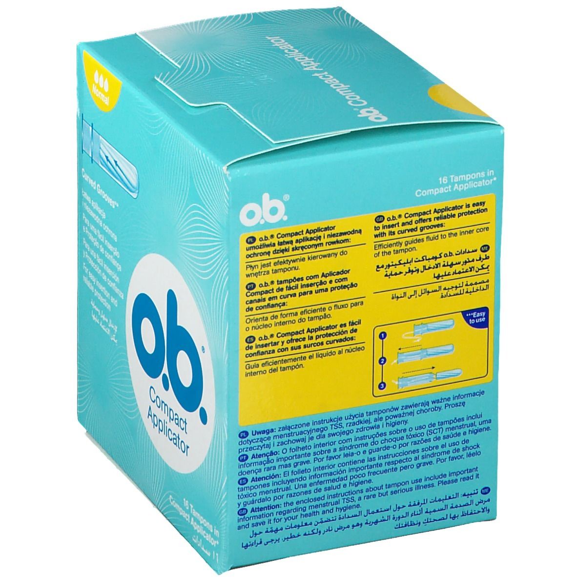 o.b.® tampons périodique Compact applicator normal
