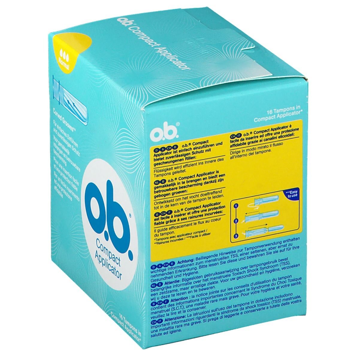 o.b.® tampons périodique Compact applicator normal