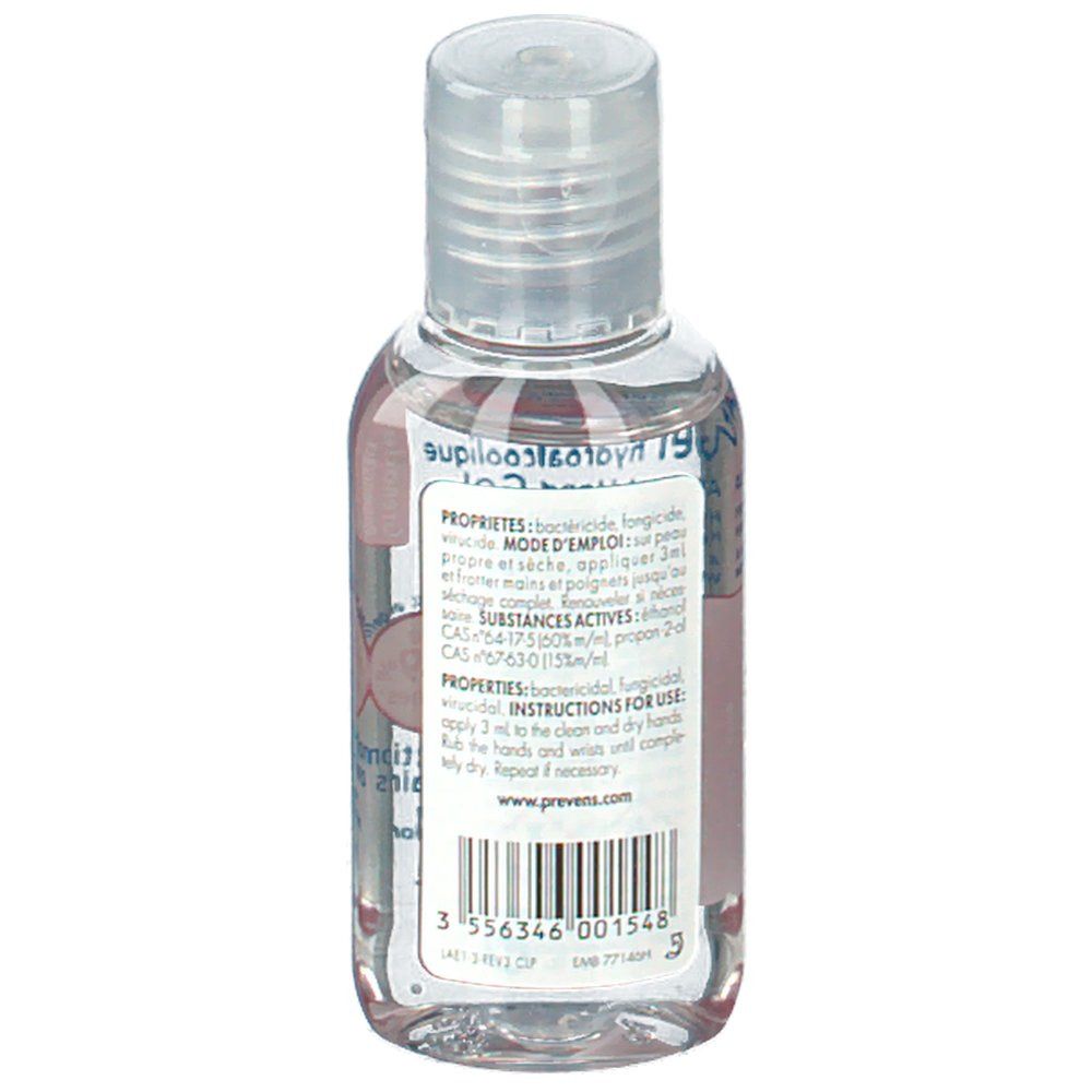 Prevens gel hydro-alcoolique mains grenade