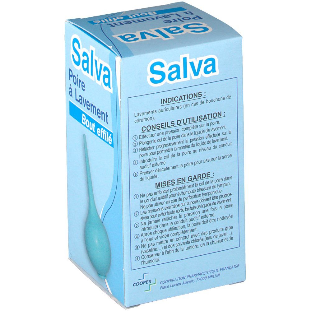 SALVA - Poire à lavement auriculaire bout effilé - poire - 65ML