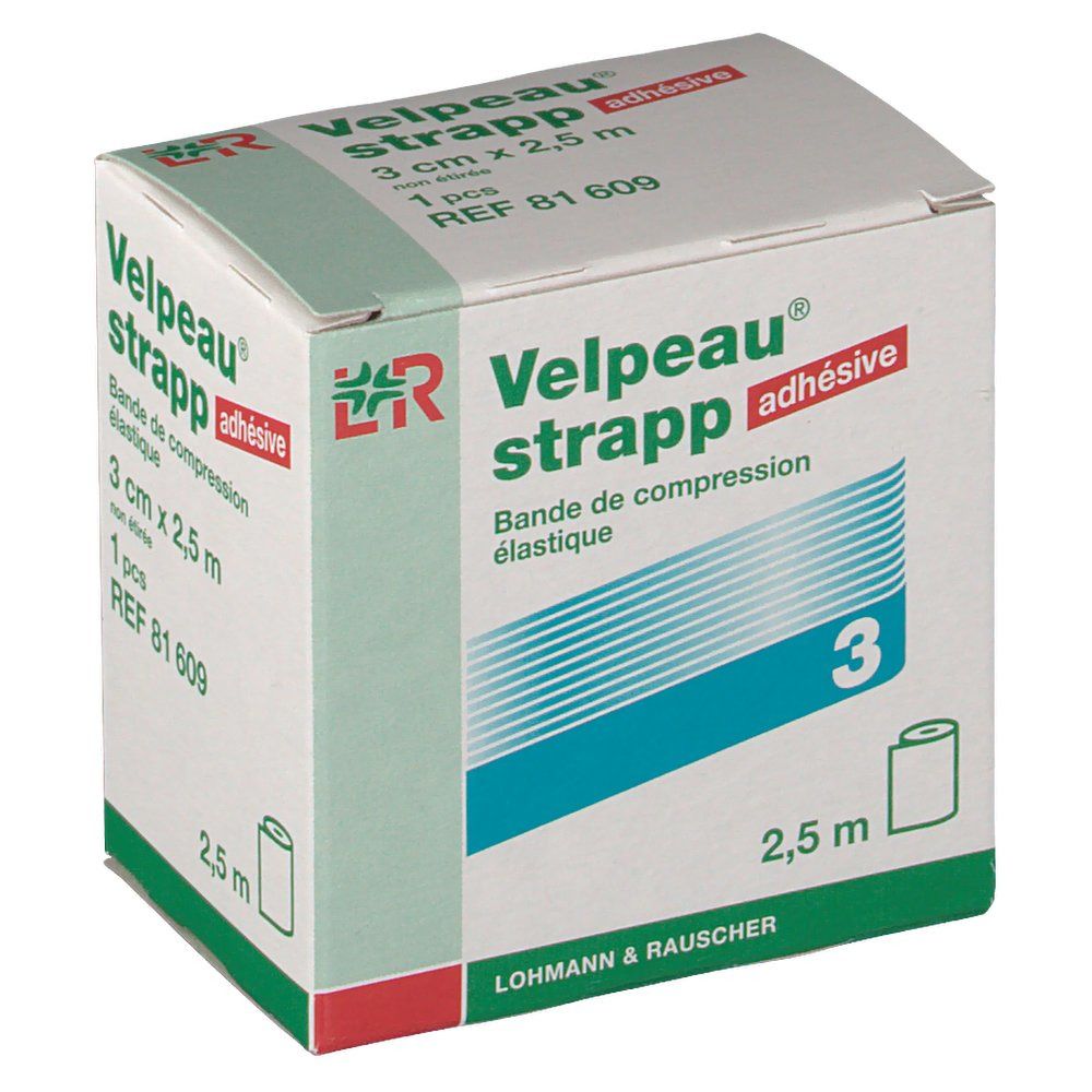 Velpeau Strapp bande adhésive blanche 2,5 x 3 cm
