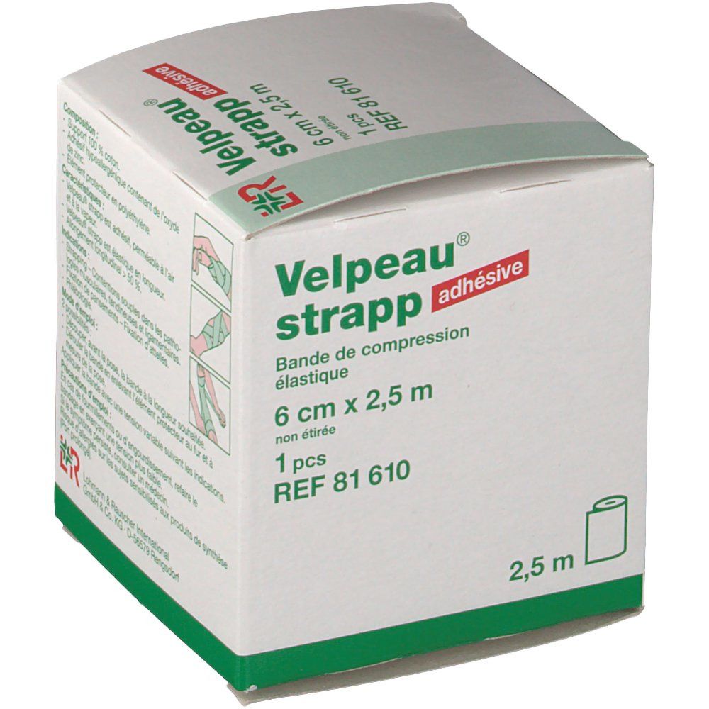 Velpeau Strapp bande adhésive blanche 2,5 x 6 cm