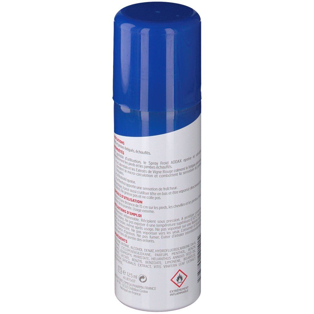 Addax pieds echauffement spray froid oedemax