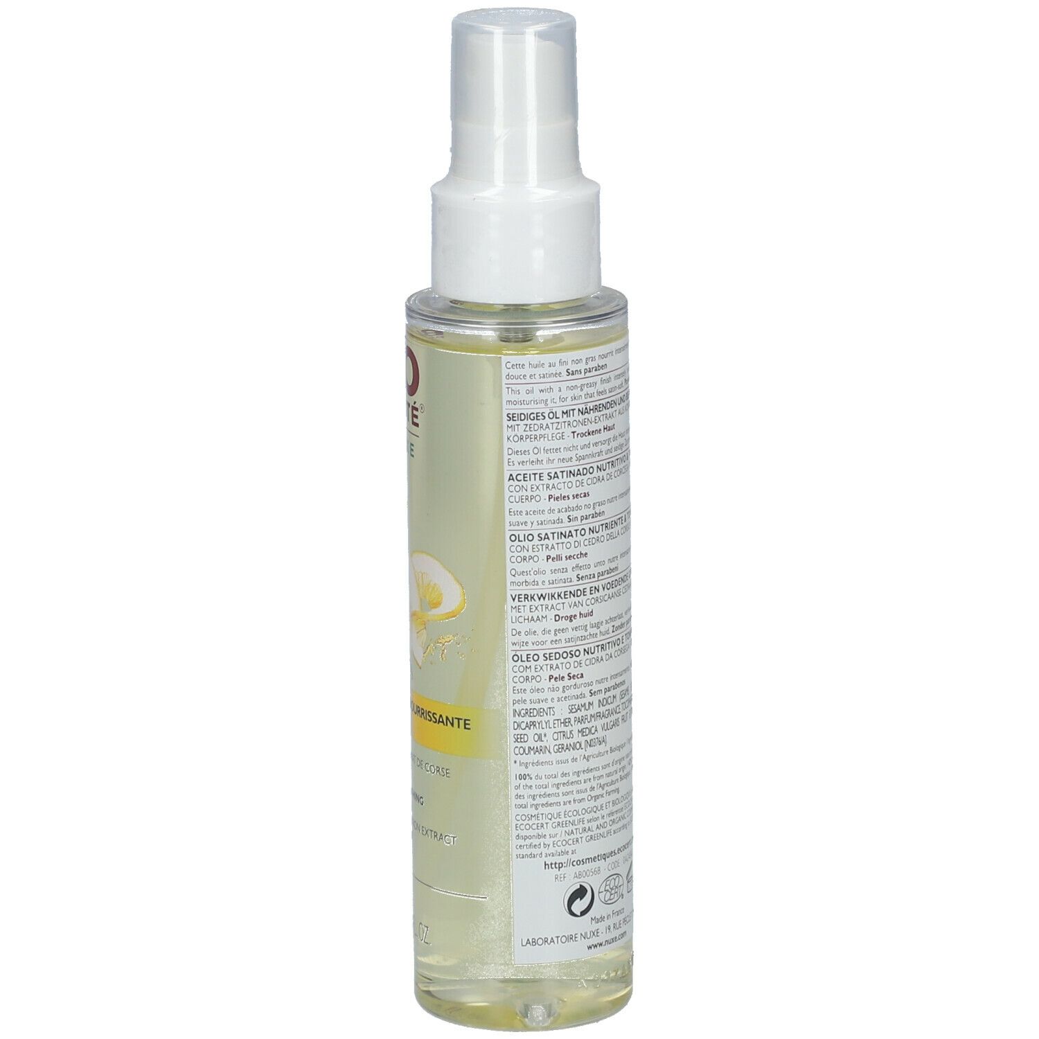 NUXE Bio-Beauté® Huile Satinée Nourrissante & Tonifiante