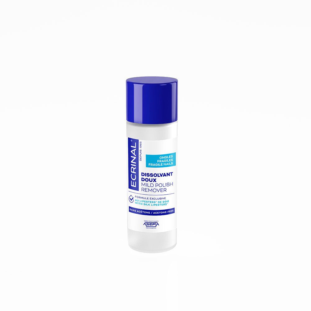 Asepta Ecrinal® Dissolvant Doux, flacon avec bouchon bleu.
