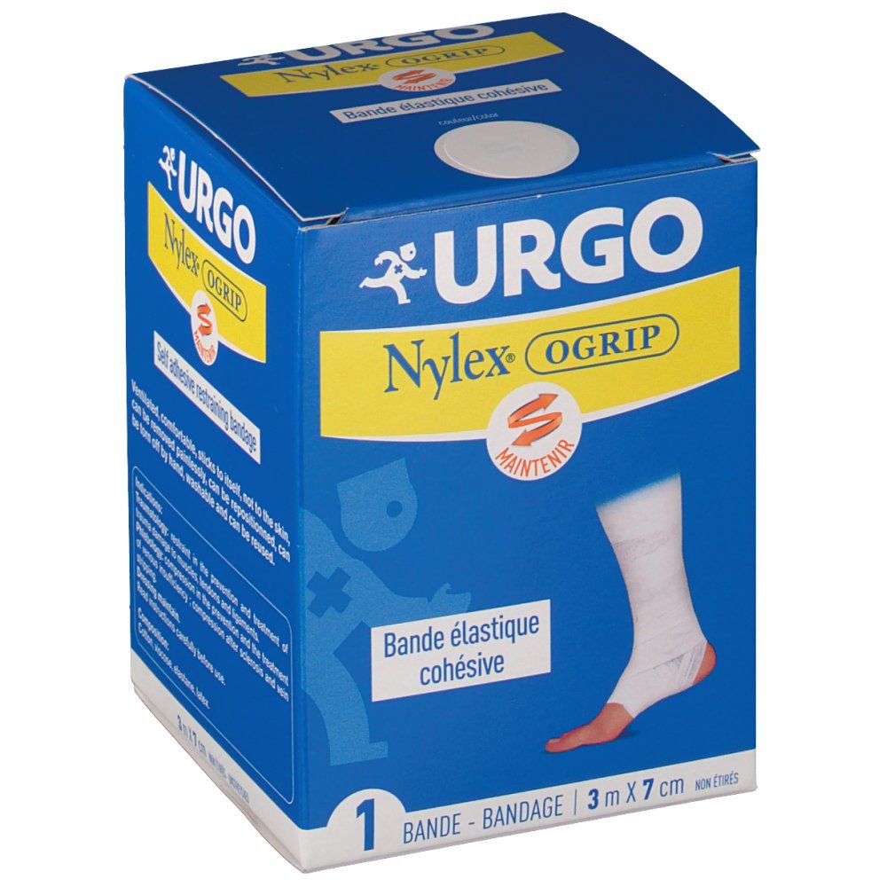 Urgo Nylex Ogrip Bande Cohesive blanche 3 m x  7 cm